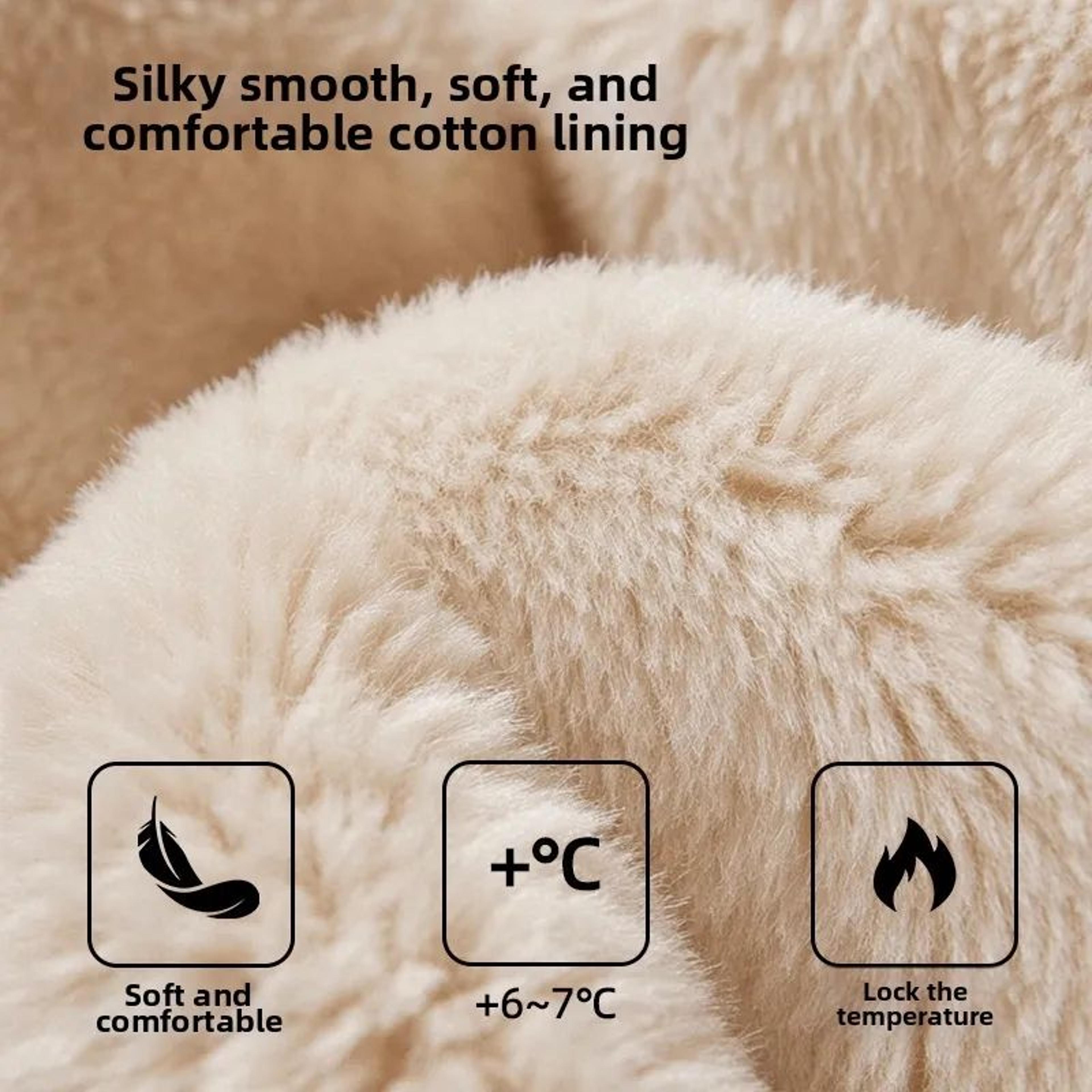 Womens Plush Winter Slippers With Thick Sole And Non Slip Design 3