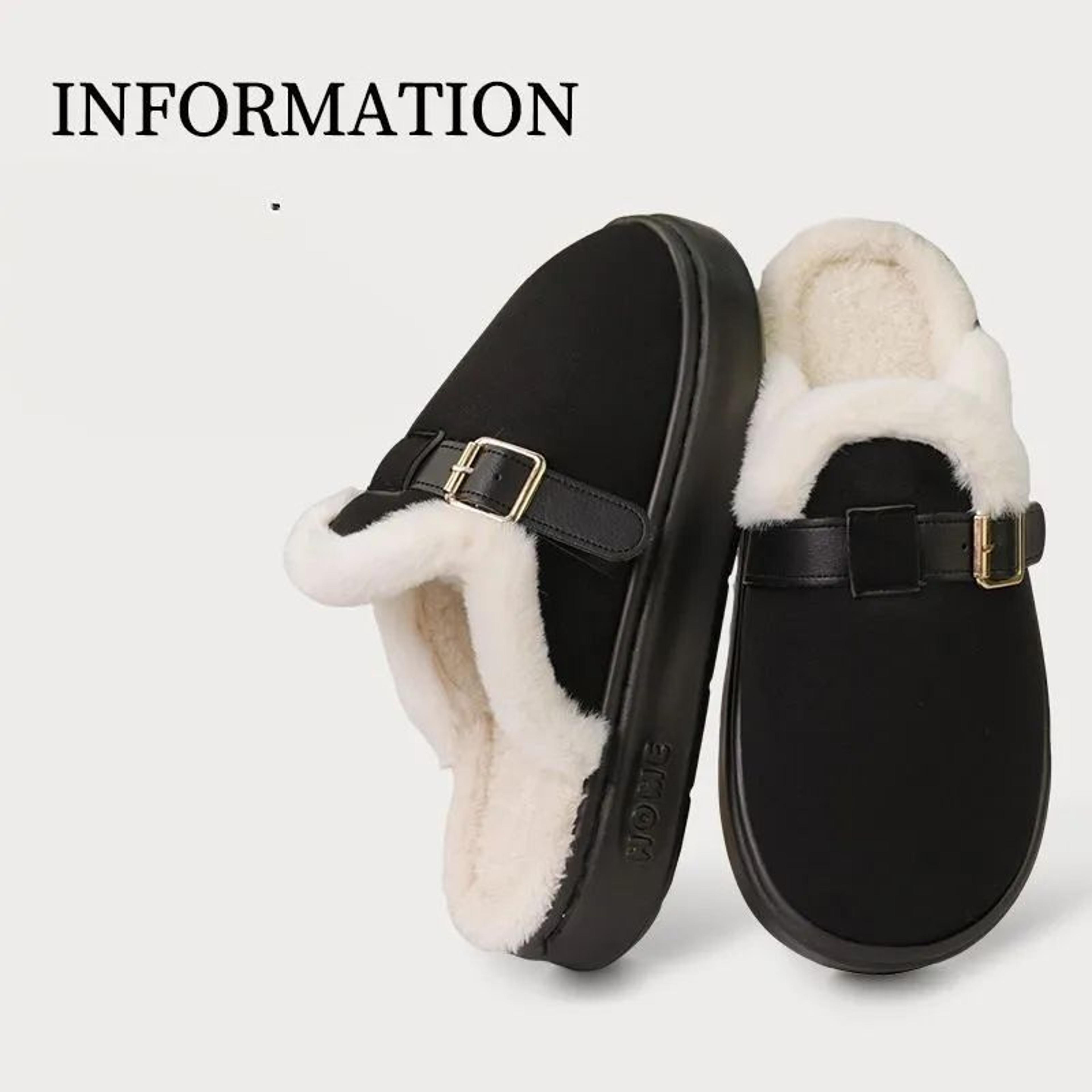 Womens Plush Winter Slippers With Thick Sole And Non Slip Design 5