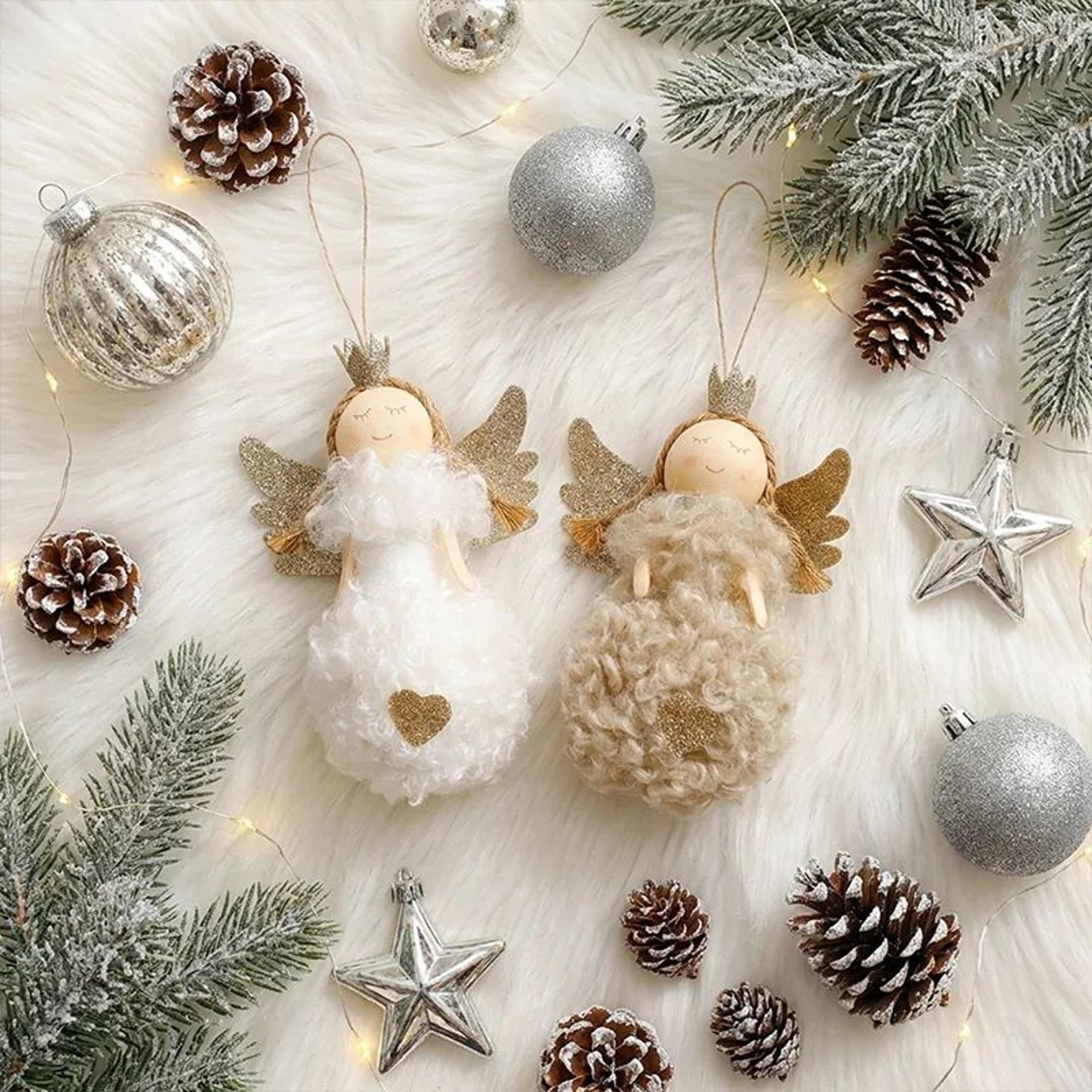 Christmas Girl Doll Angel Ornaments For Christmas Tree Hanging Decorations 1