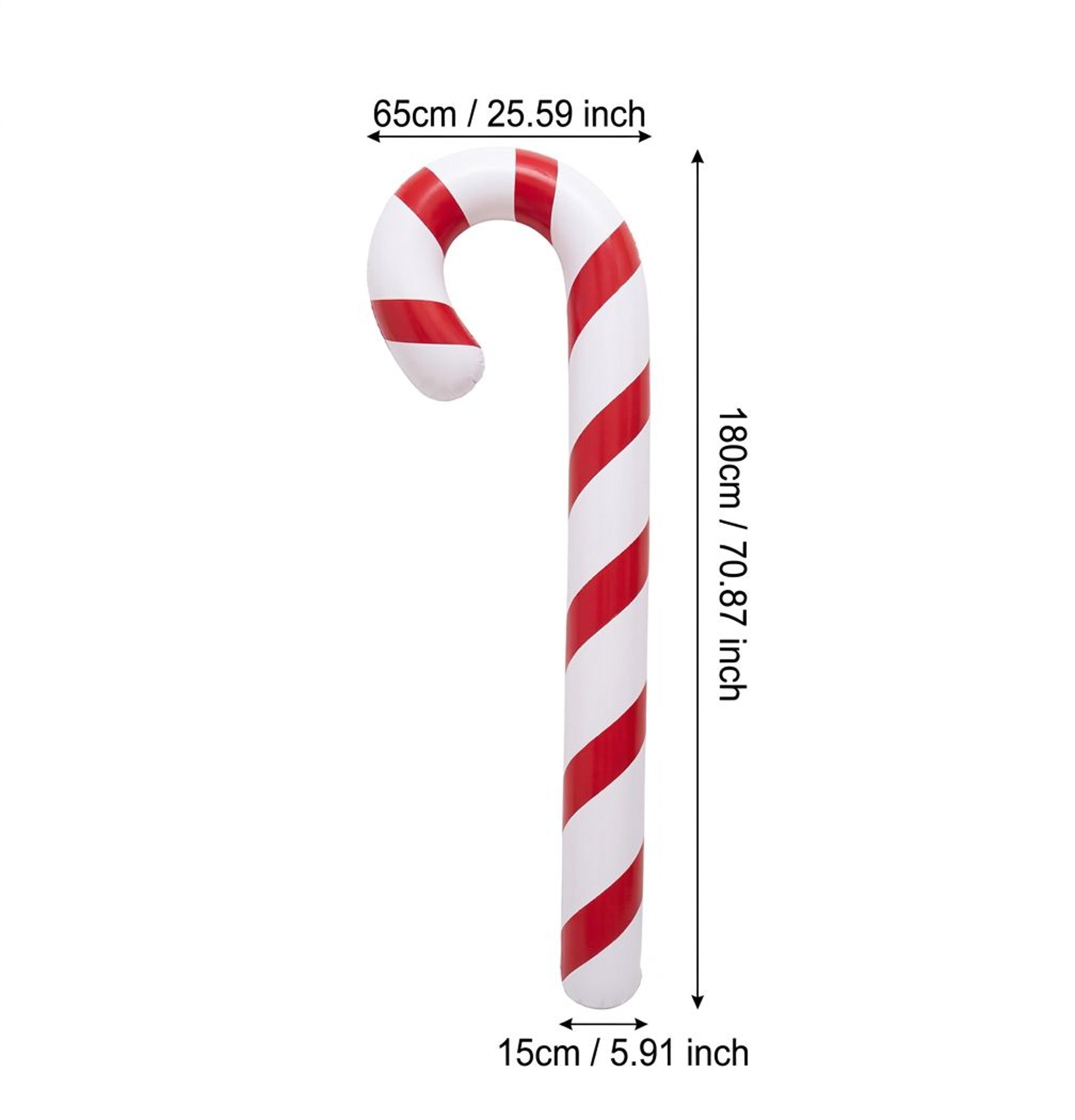 Christmas Inflatable Candy Cane Balloon Red And White Holiday Decoration 7