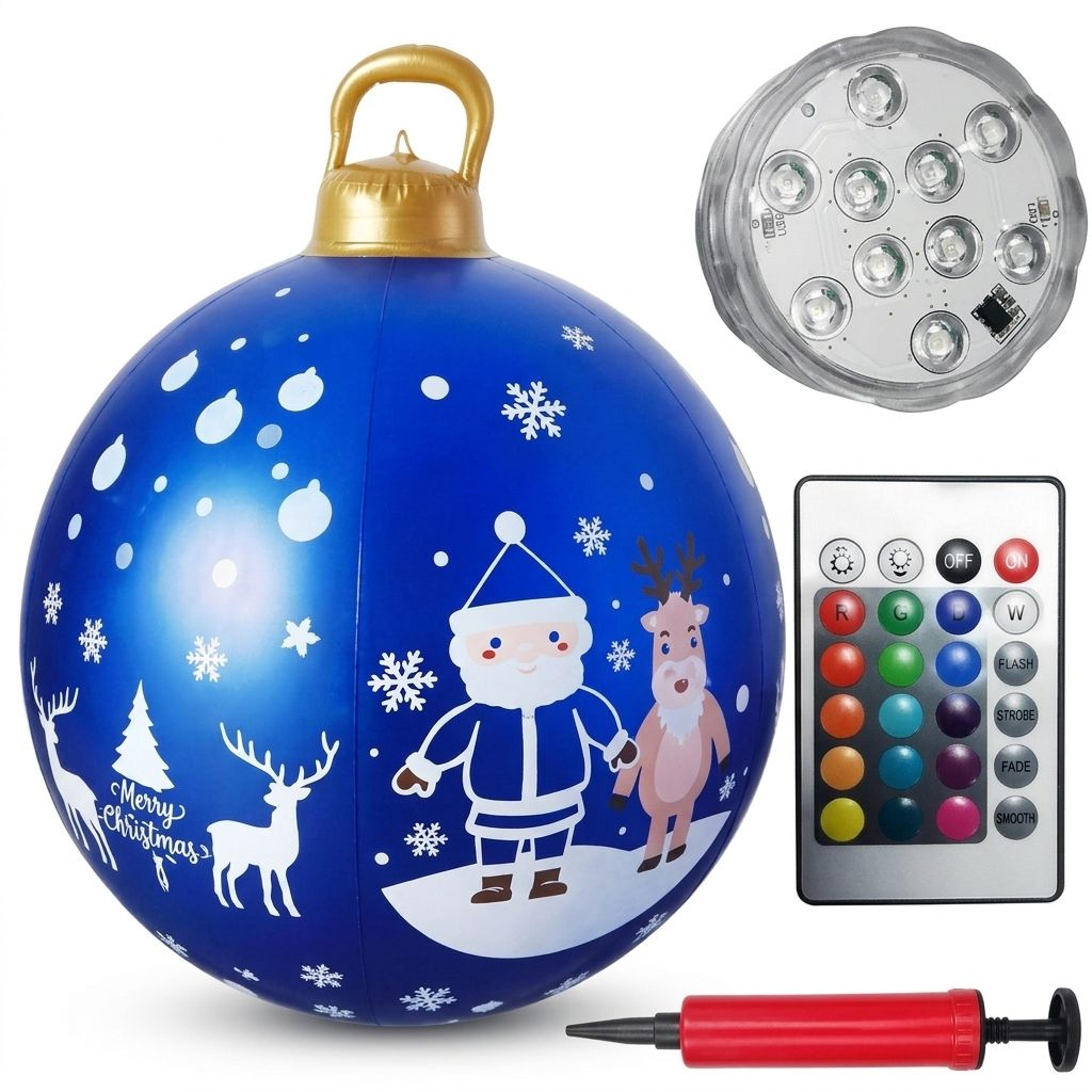 giant inflatable christmas ball ornament with led light for outdoor decor