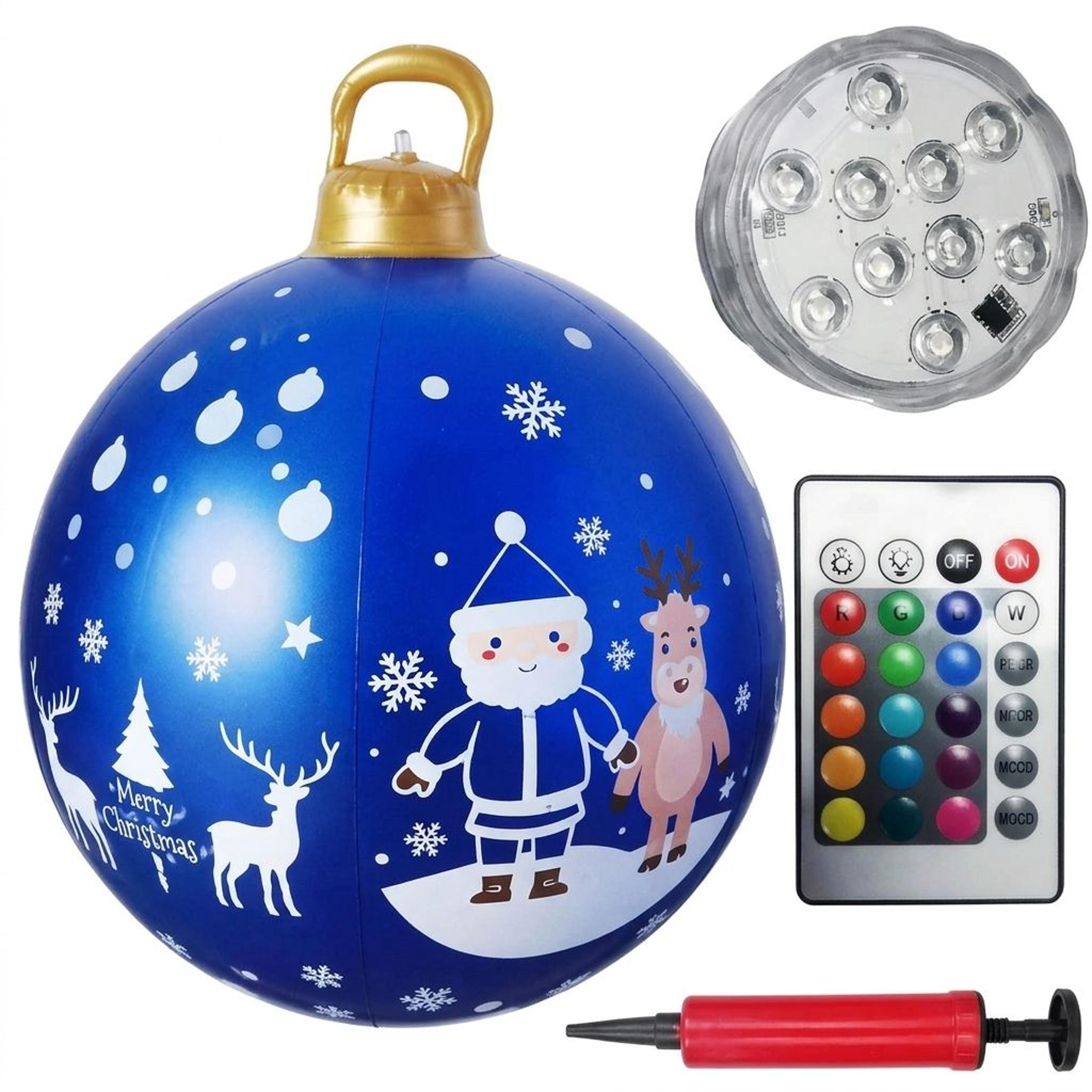 giant inflatable christmas ball ornament with led lights for outdoor decor