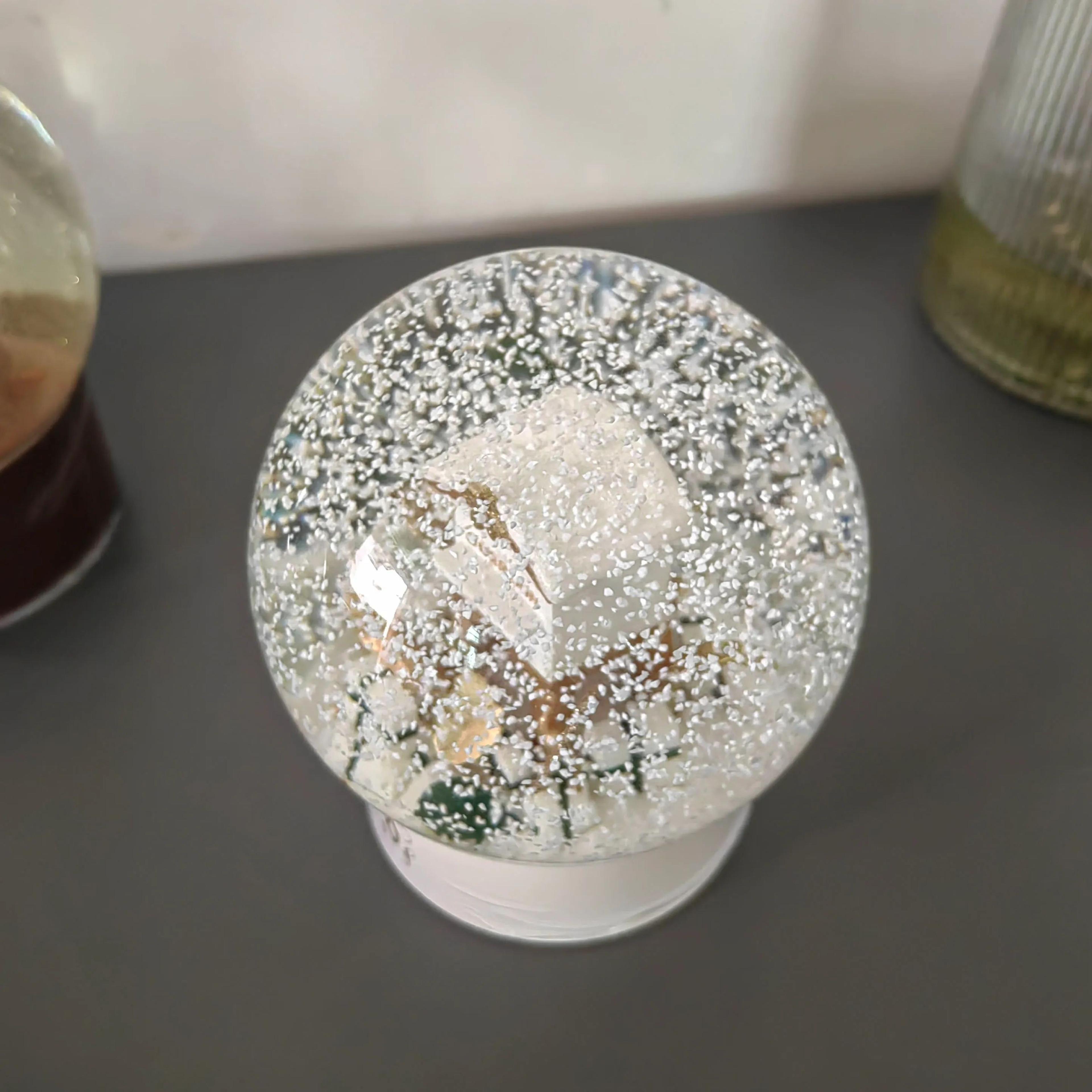 Castle House And Key Snow Globe Glass Crystal Ball Decorative Collectible 2