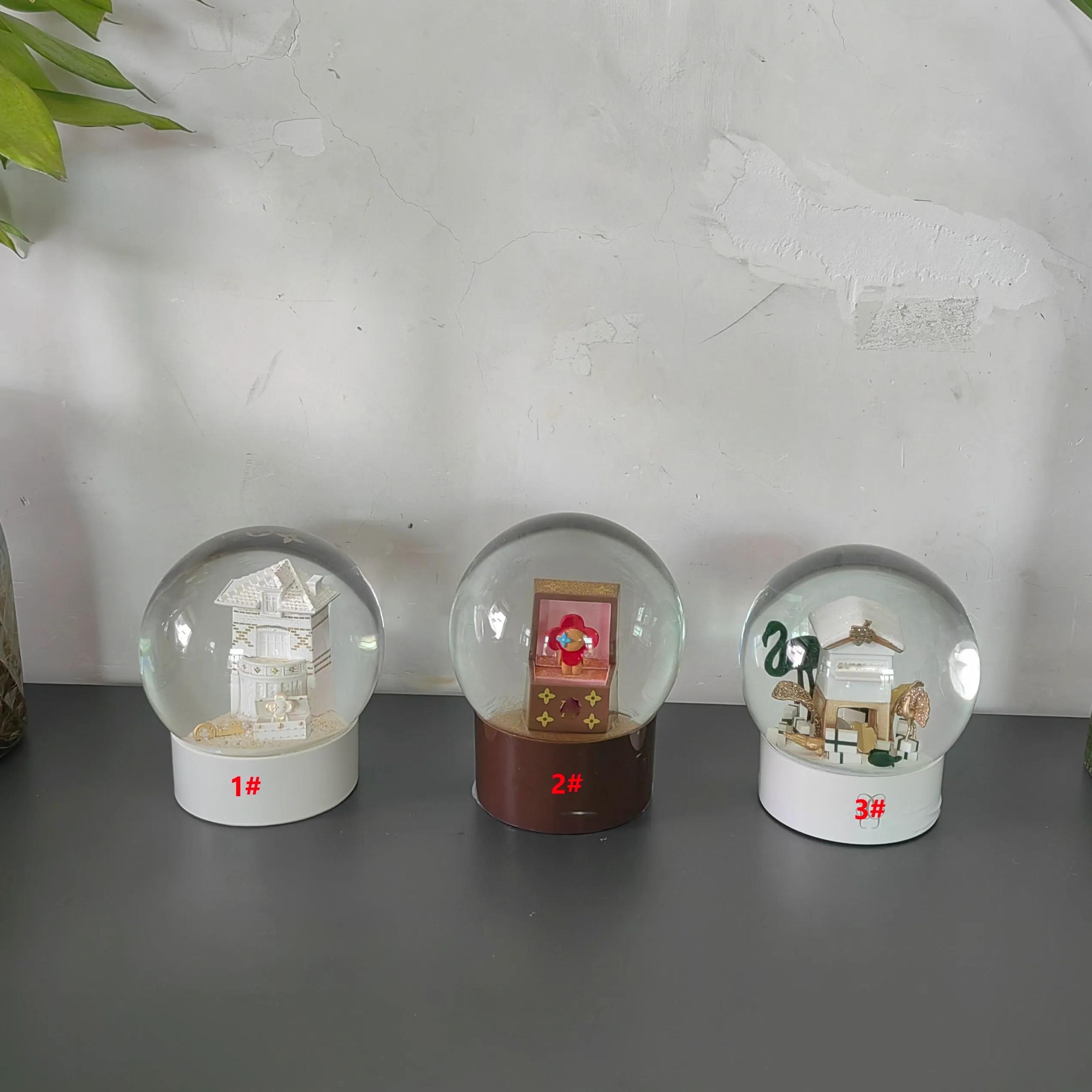 castle house and key snow globe glass crystal ball decorative collectible