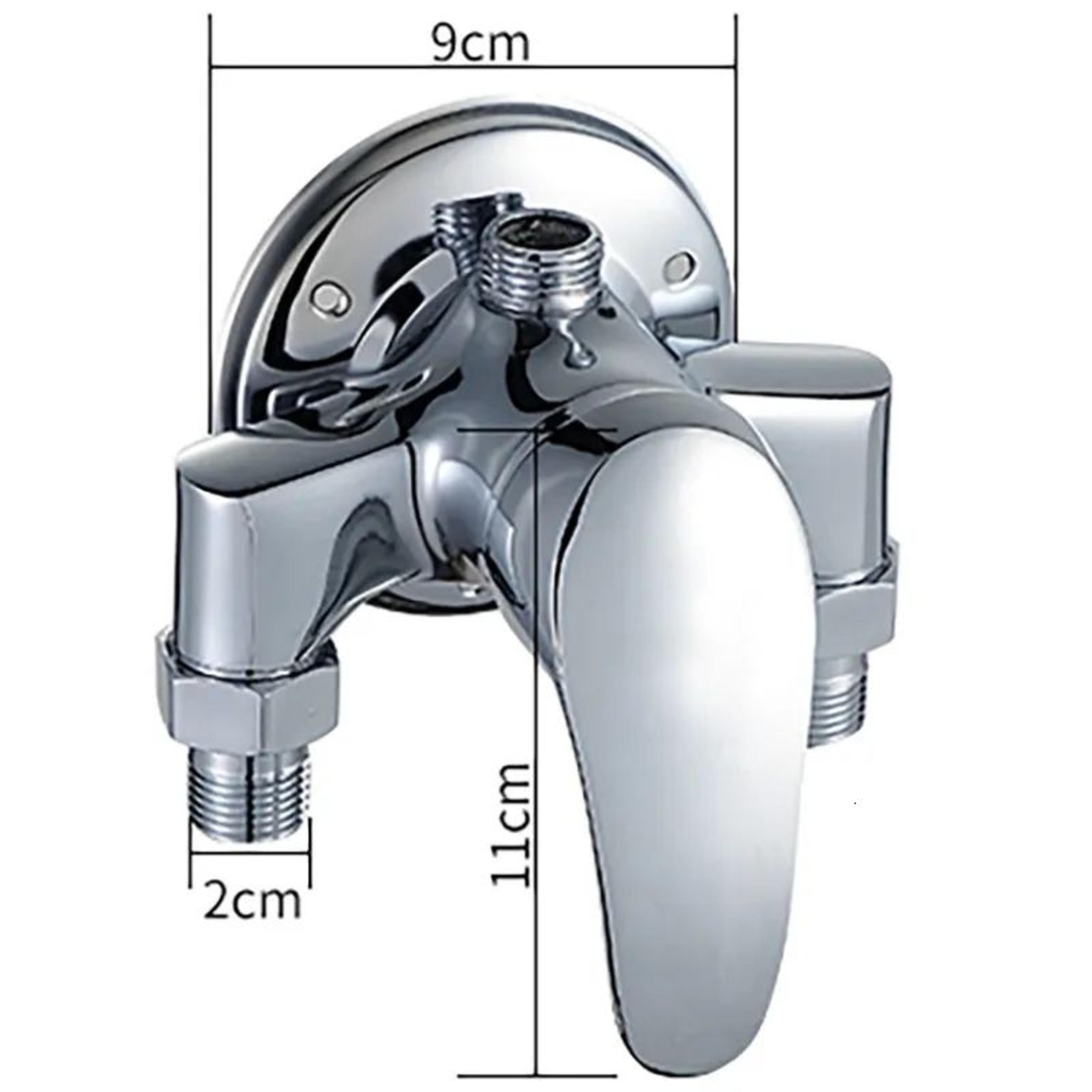 Exposed Pipe Hot And Cold Shower Faucet Set With Switch For Solar Water Heater 3