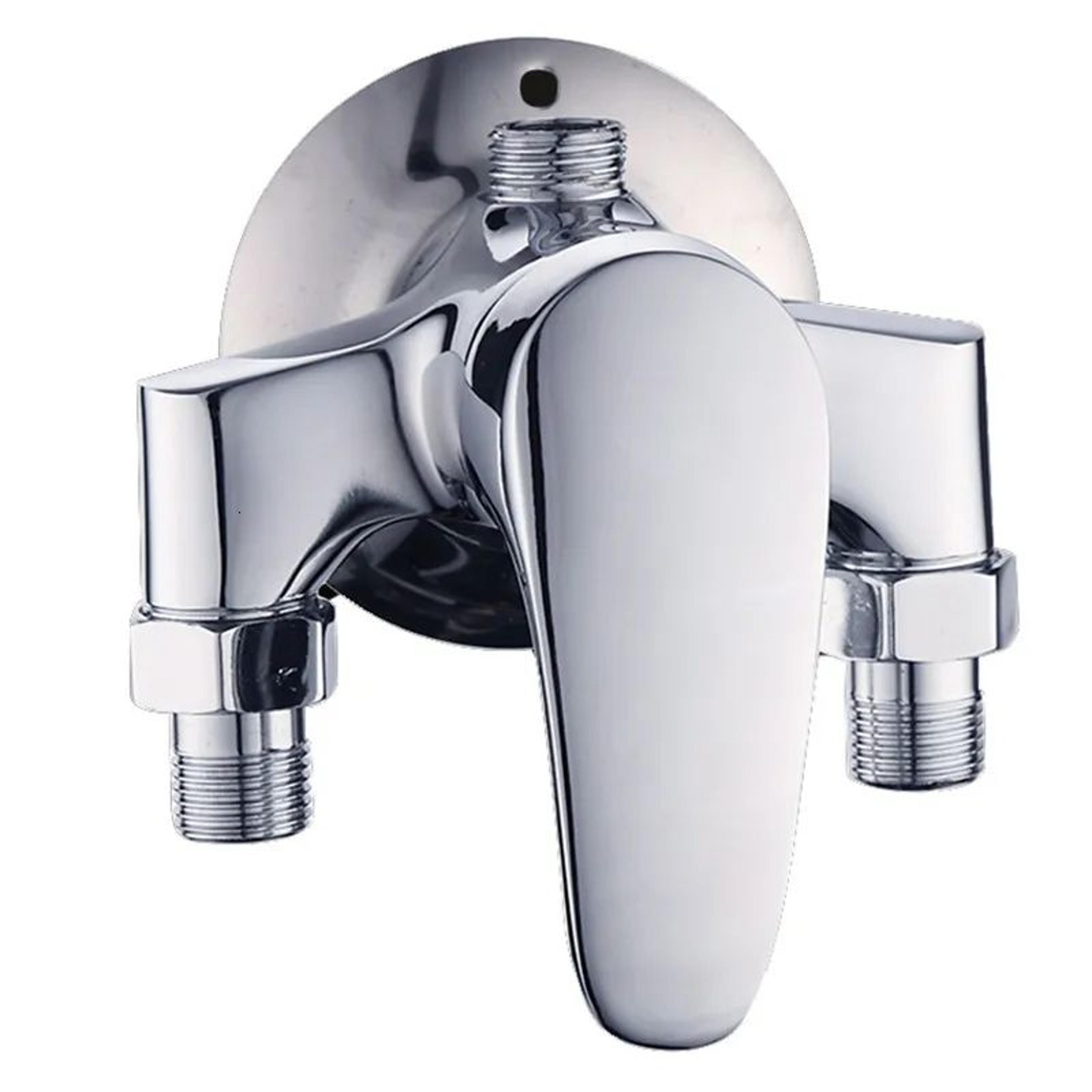 Exposed Pipe Hot And Cold Shower Faucet Set With Switch For Solar Water Heater 5
