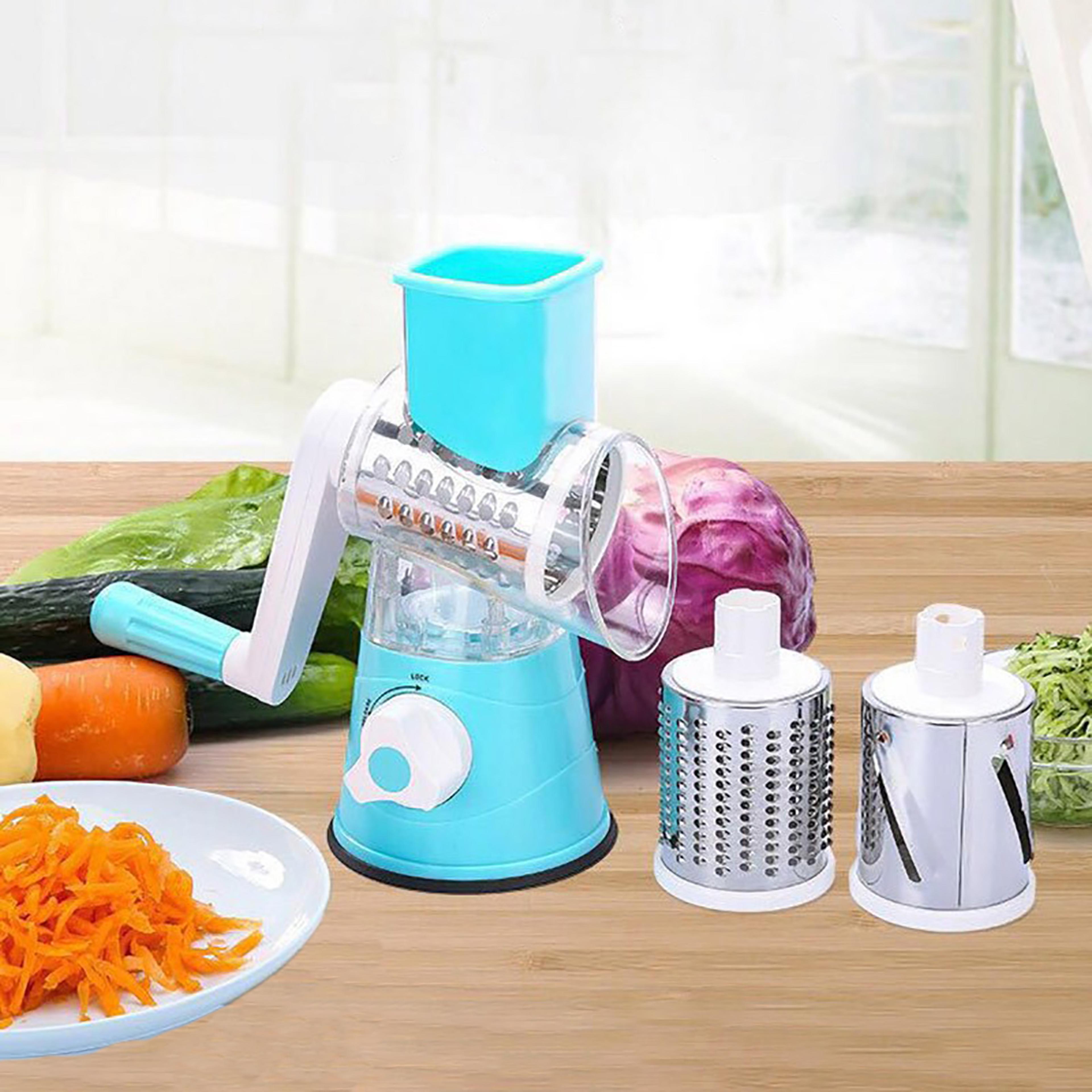 Manual Rotary Grater Vegetable Slicer Shredder With Drum Blades For Cheese And Veggies 1