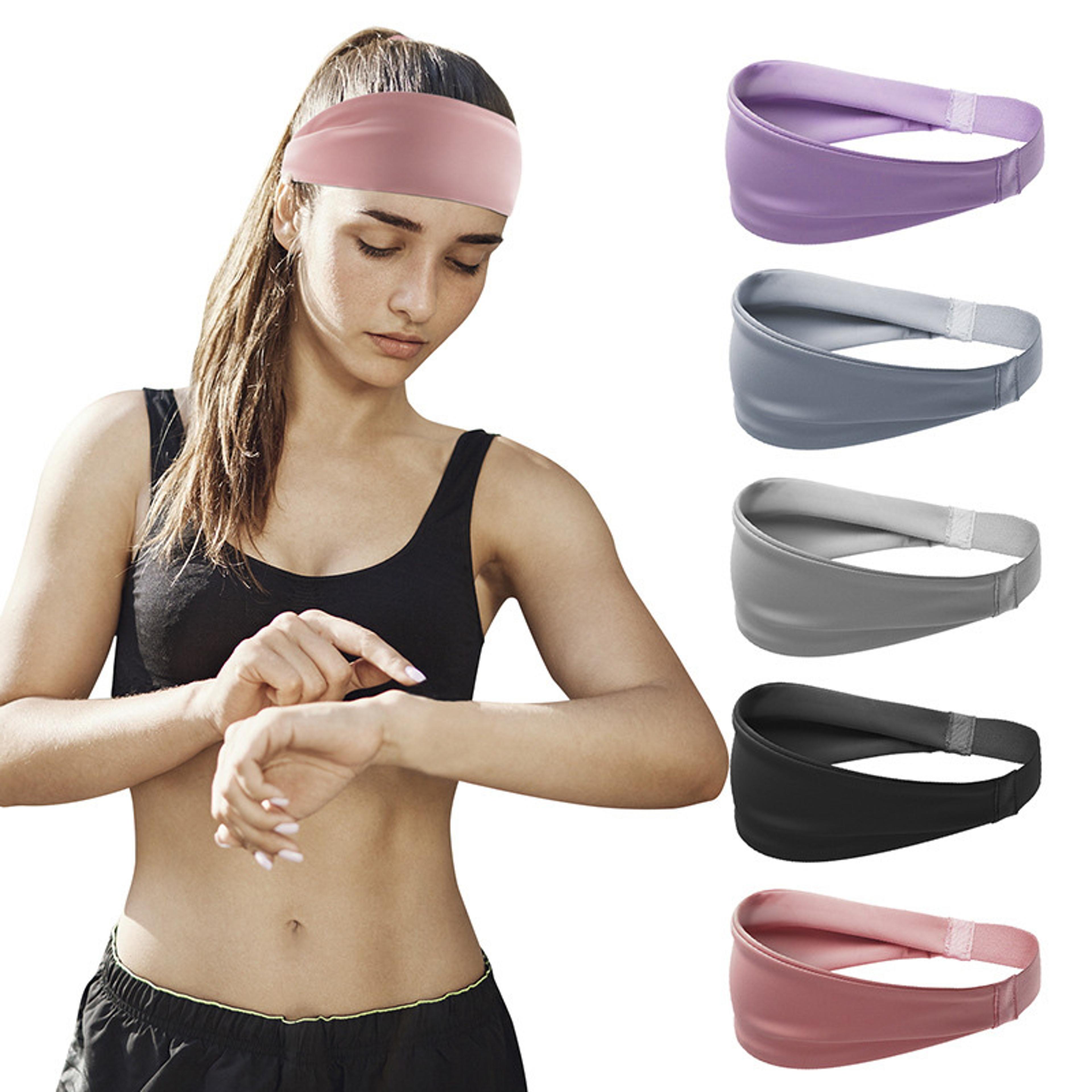 non slip sports headband for running yoga and fitness sweat control