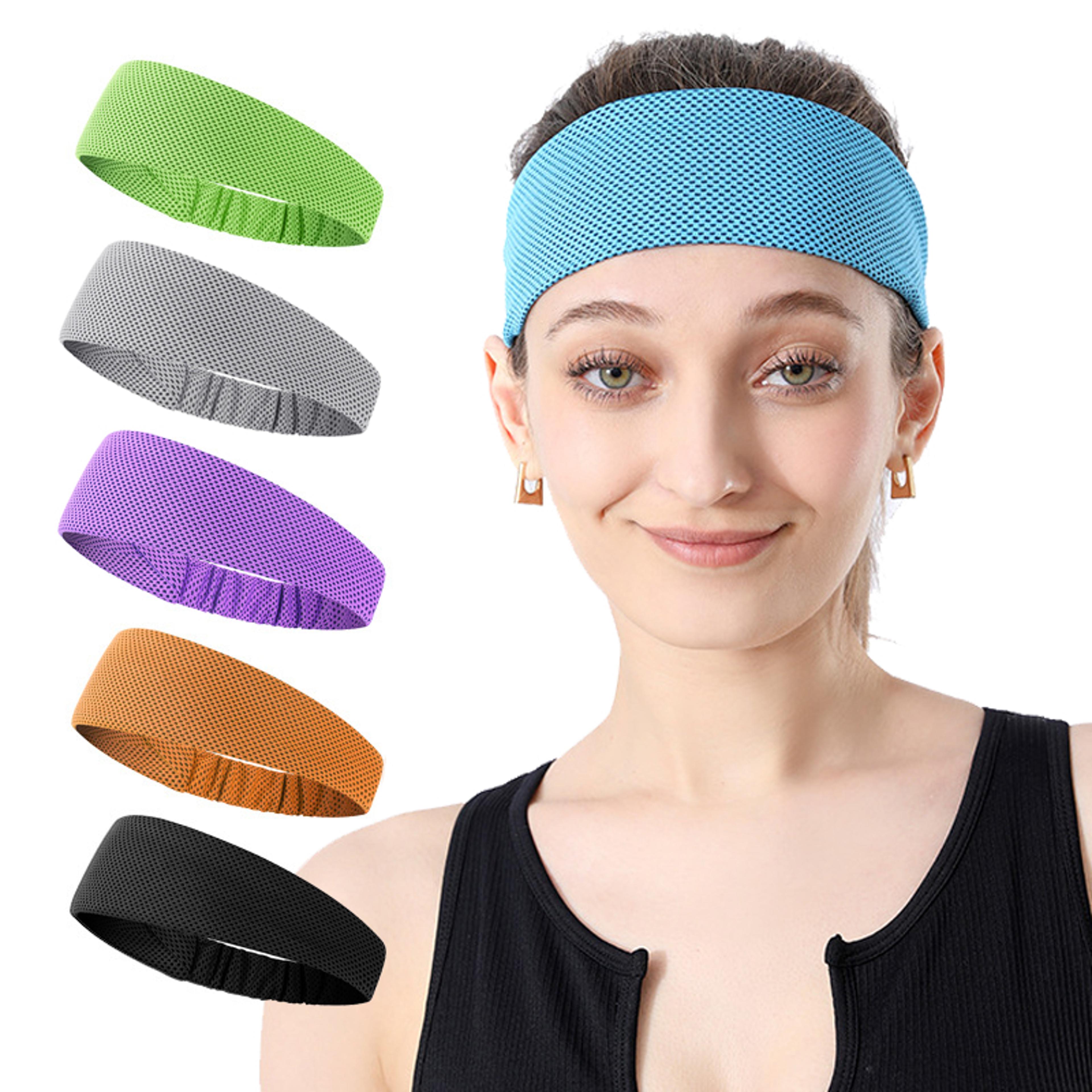 cooling headband for men women non slip workout sweatband for running yoga cycling