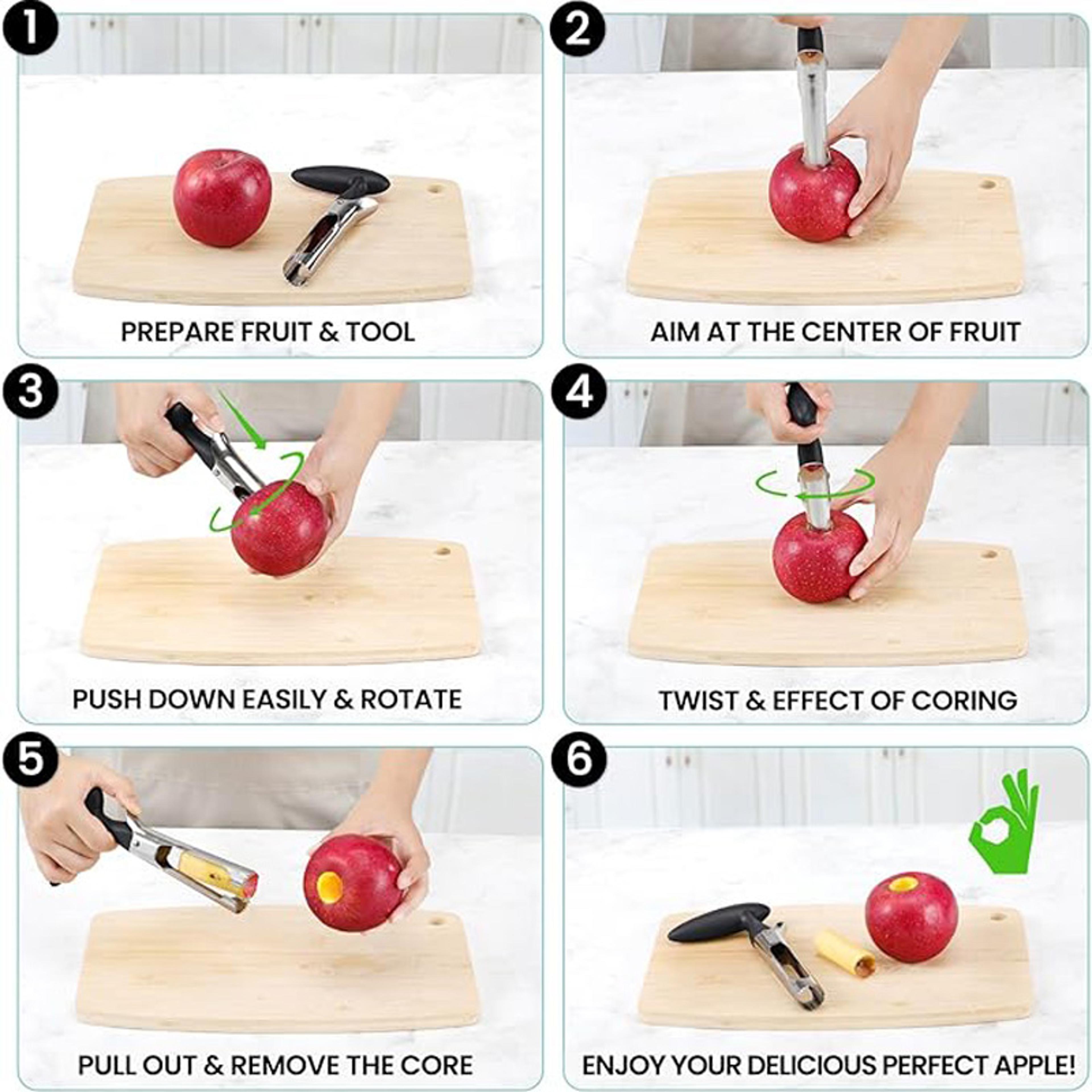 Stainless Steel Apple Corer Tool For Easy Fruit Core Removal 3