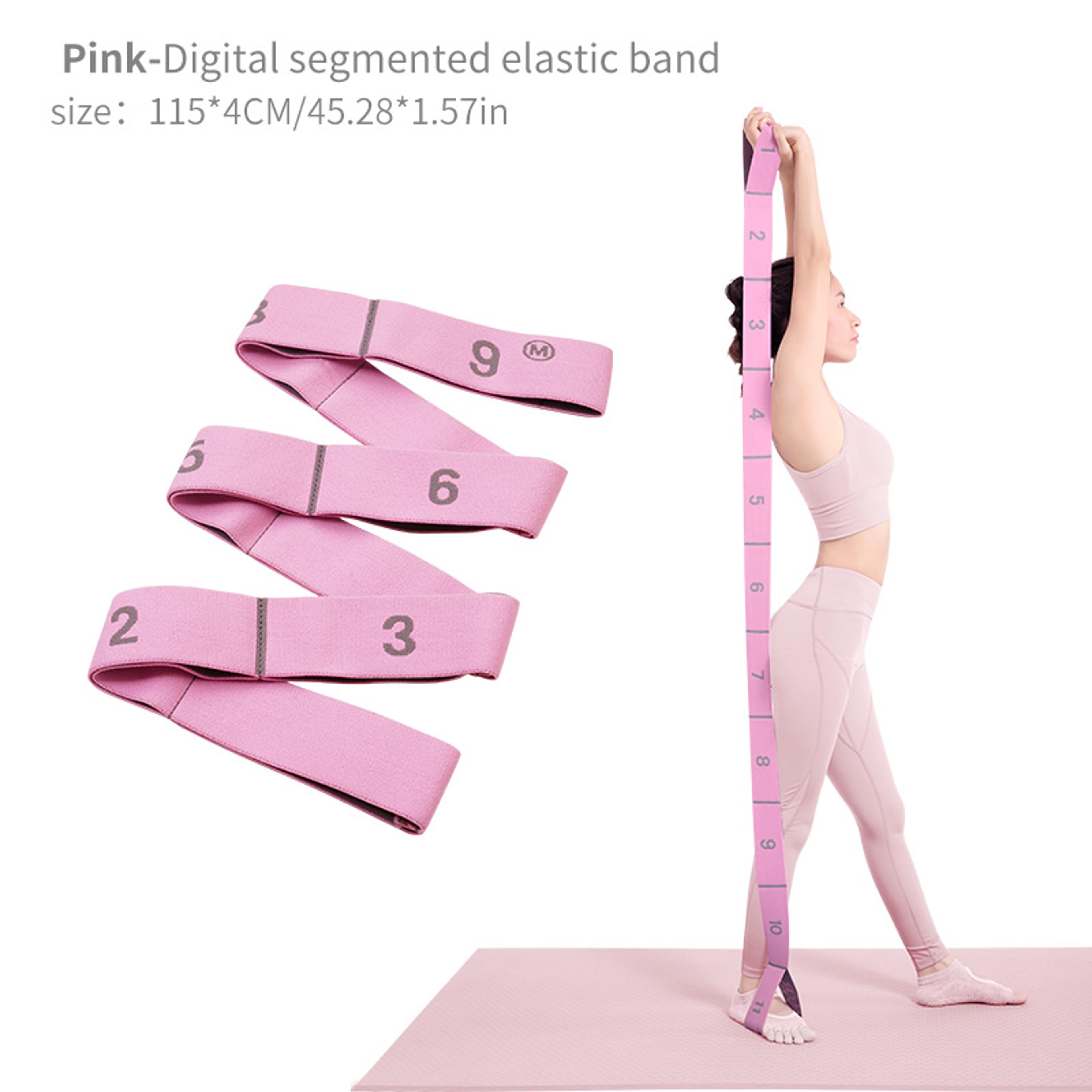 Elastic Yoga Stretch Strap With Loops For Flexibility 8