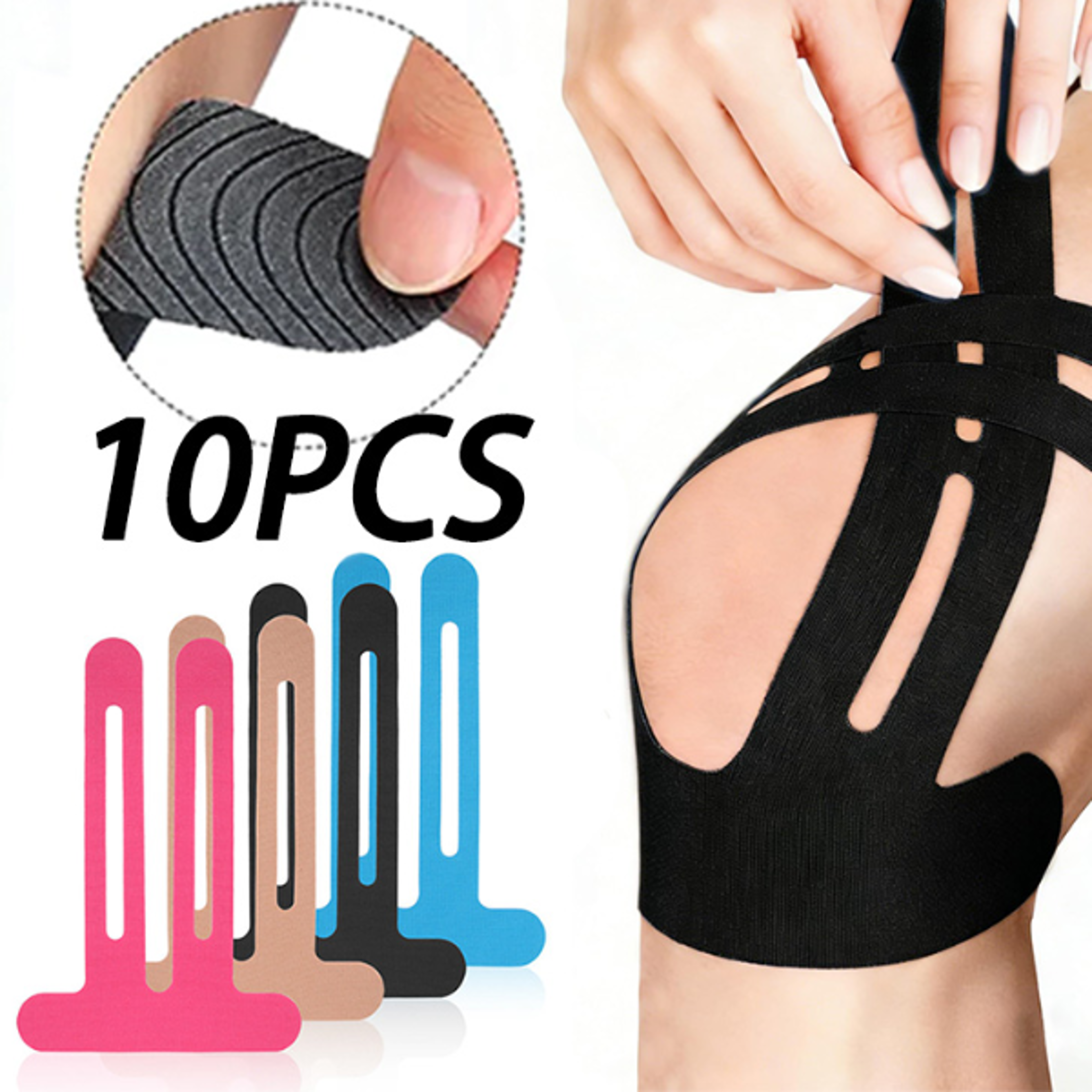 precut kinesiology knee support tape for running
