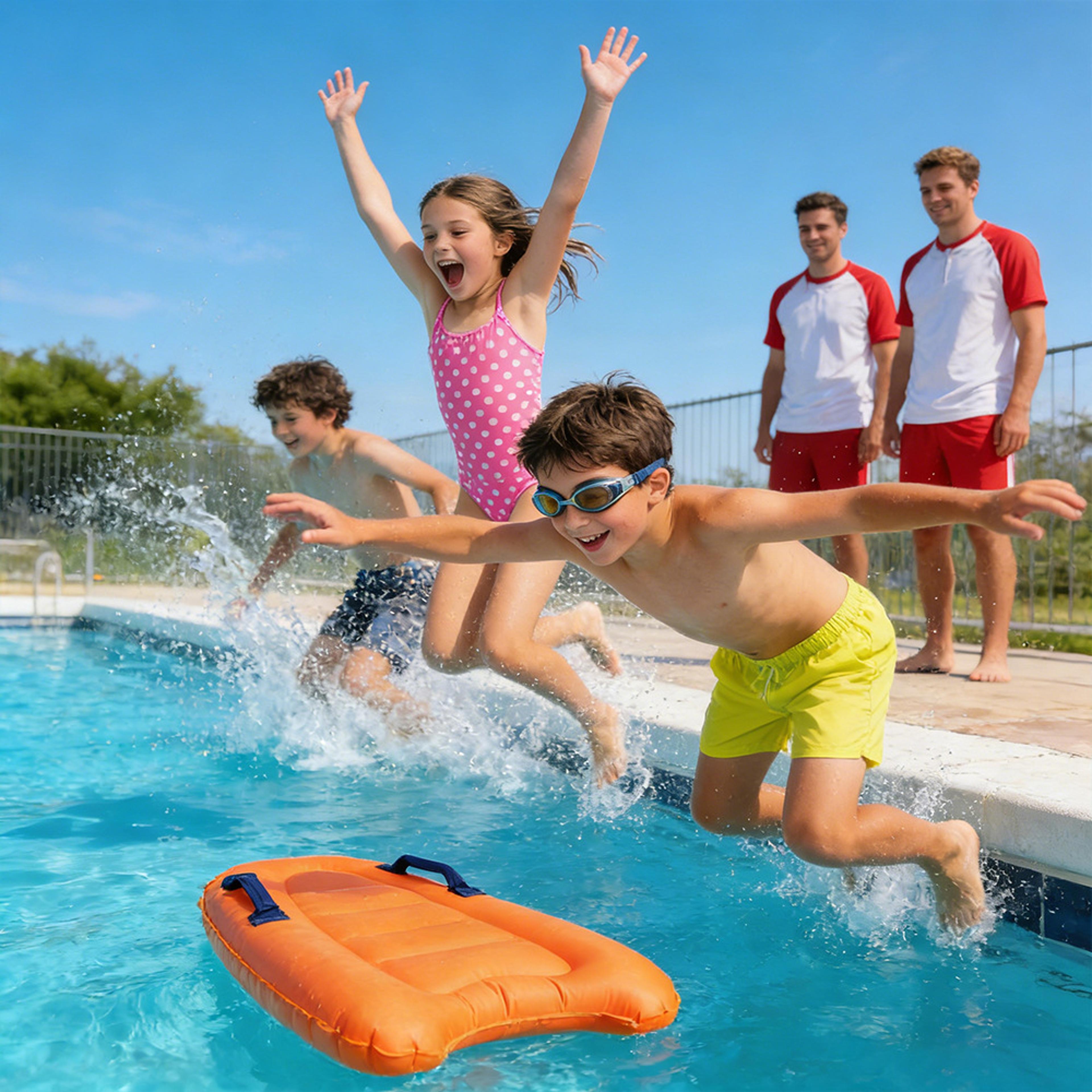 Portable Inflatable Bodyboard For Beach Pool And Water Slide Fun 3