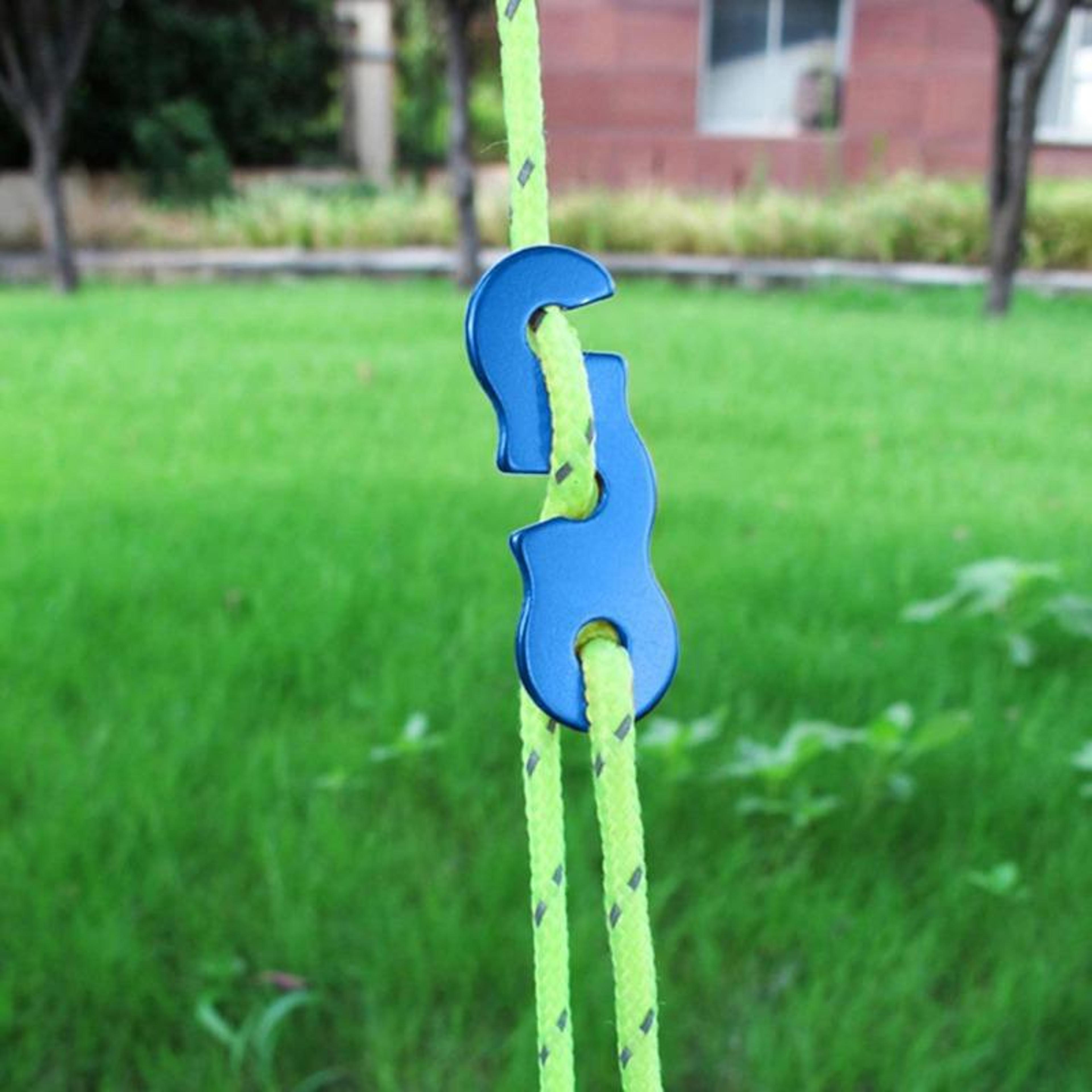 Adjustable Tent Cord Tensioners S Type Clips For Camping Tent Accessories 4