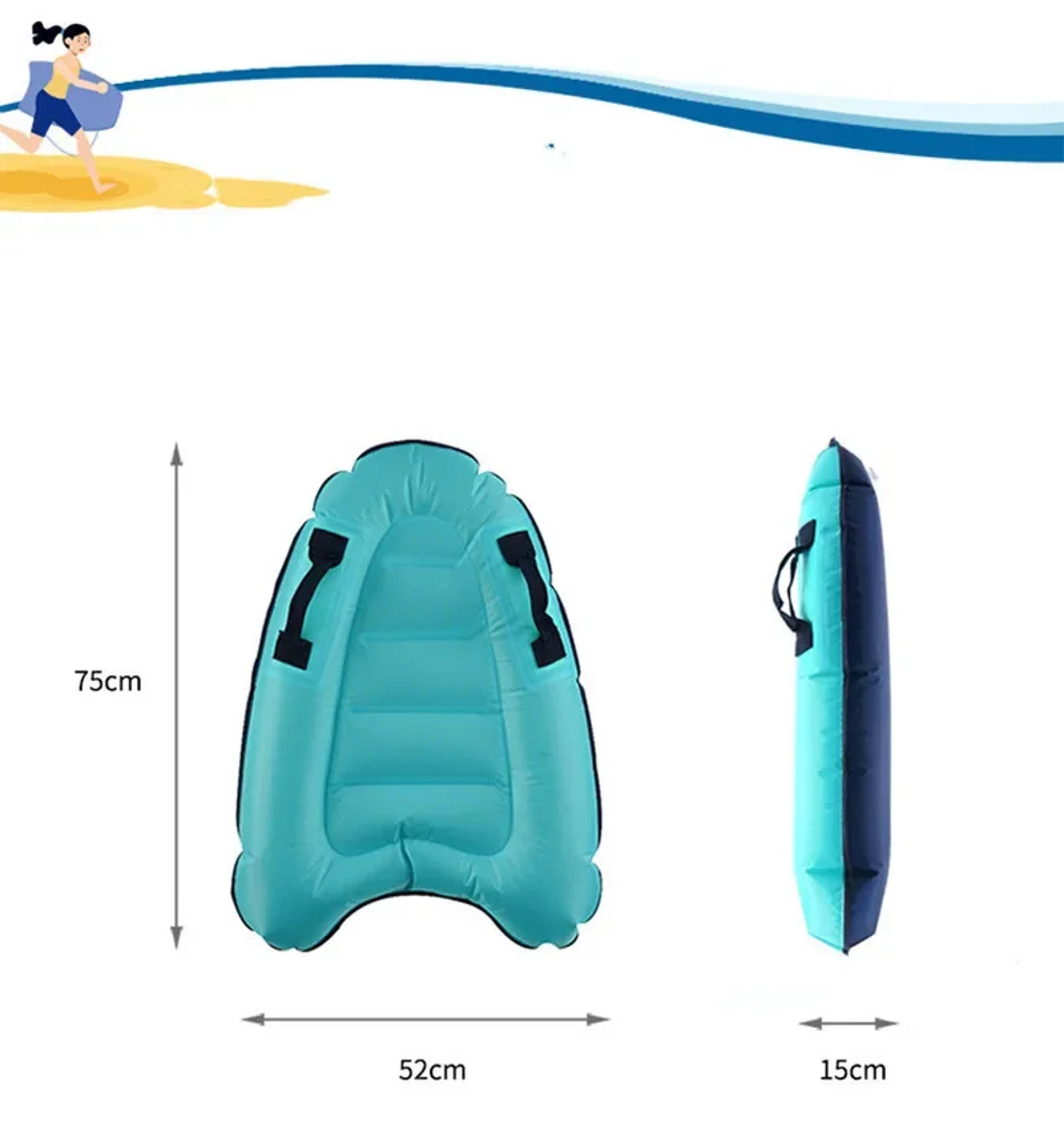 Inflatable Surfboard Portable Bodyboard For Adults Kids Water Sports And Beach Fun 5