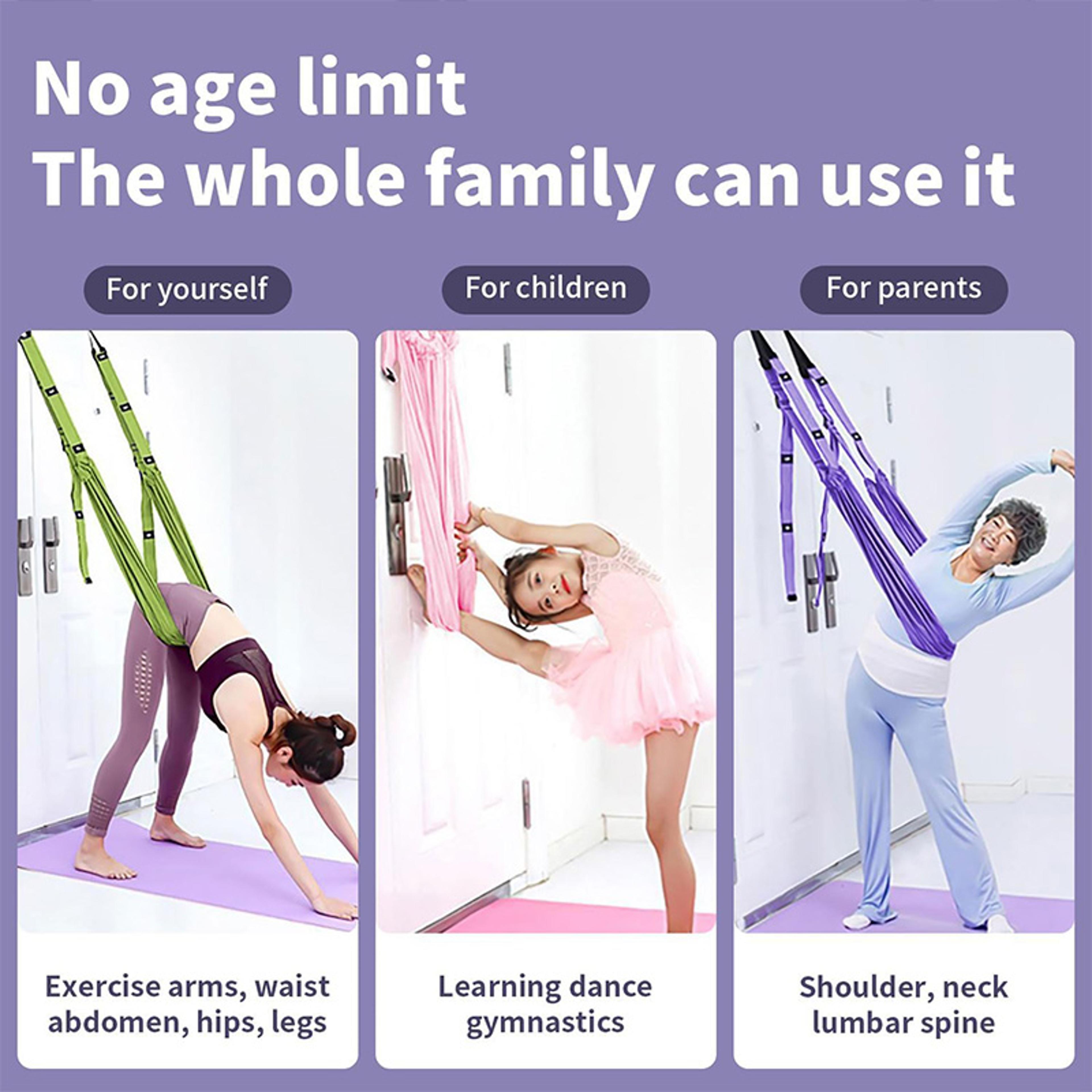 soft support aerial yoga rope for stretching and home workouts