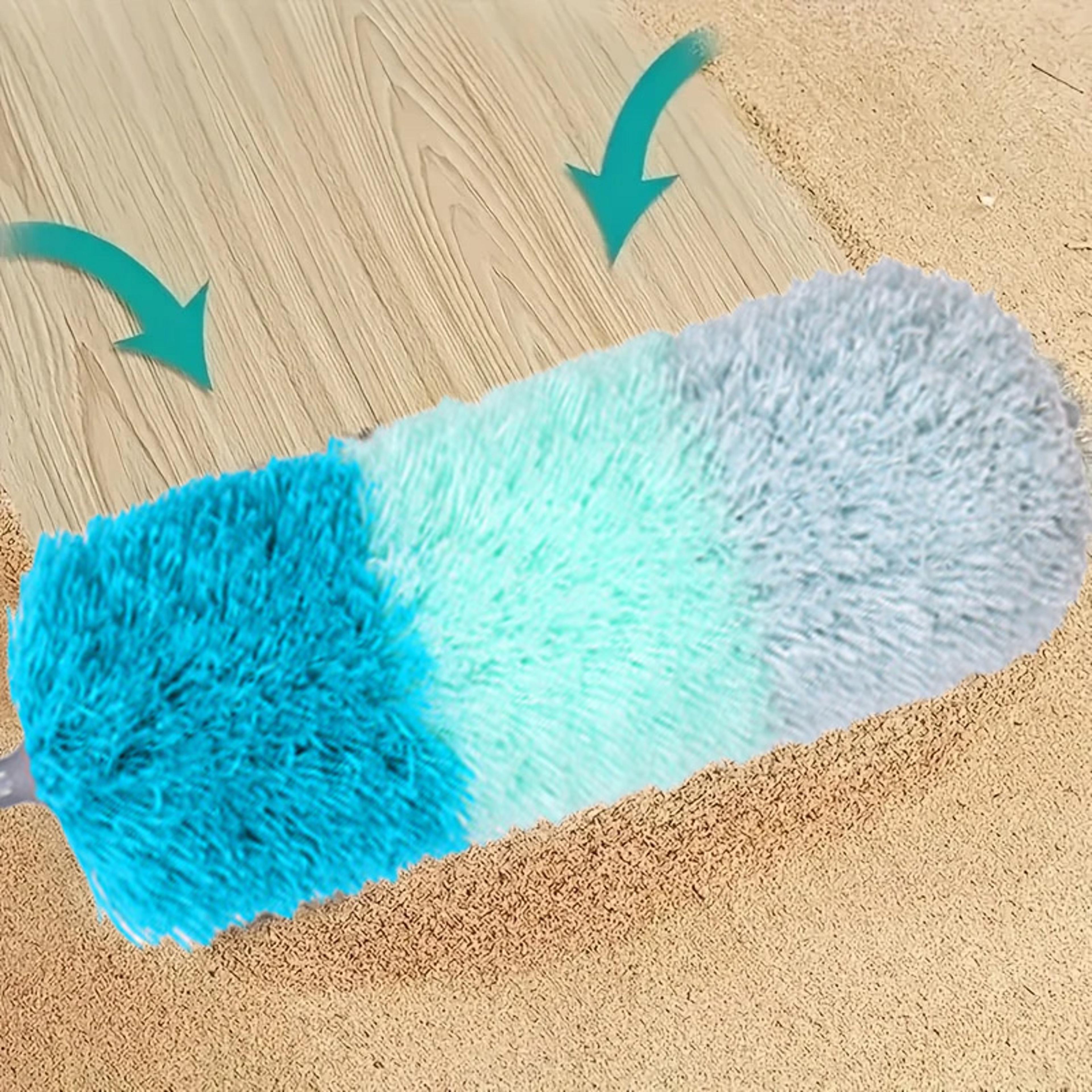 retractable electrostatic dust brush fluffy fibers to attract fine particles