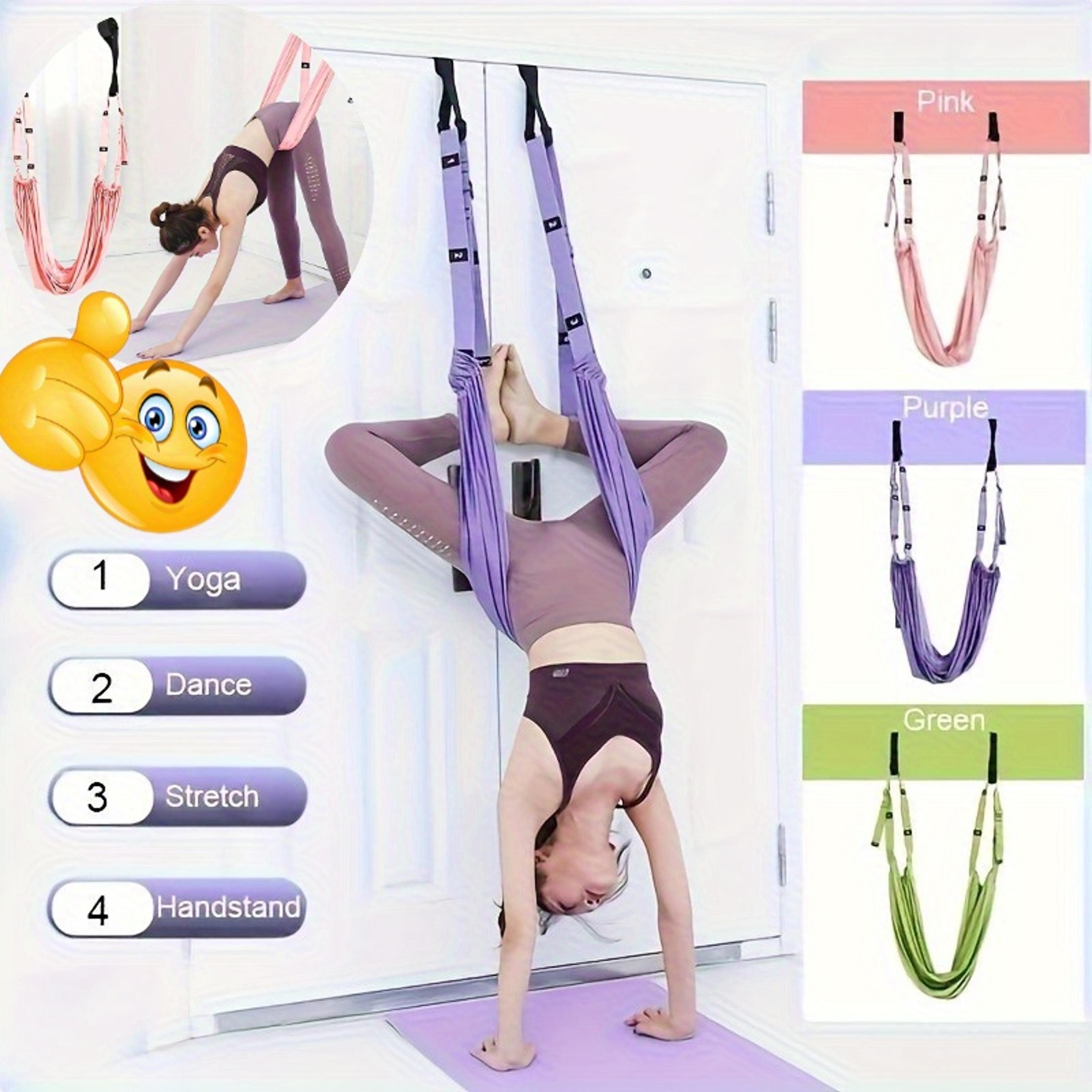 aerial yoga hanging rope stretch strap for pilates fitness training and handstand practice