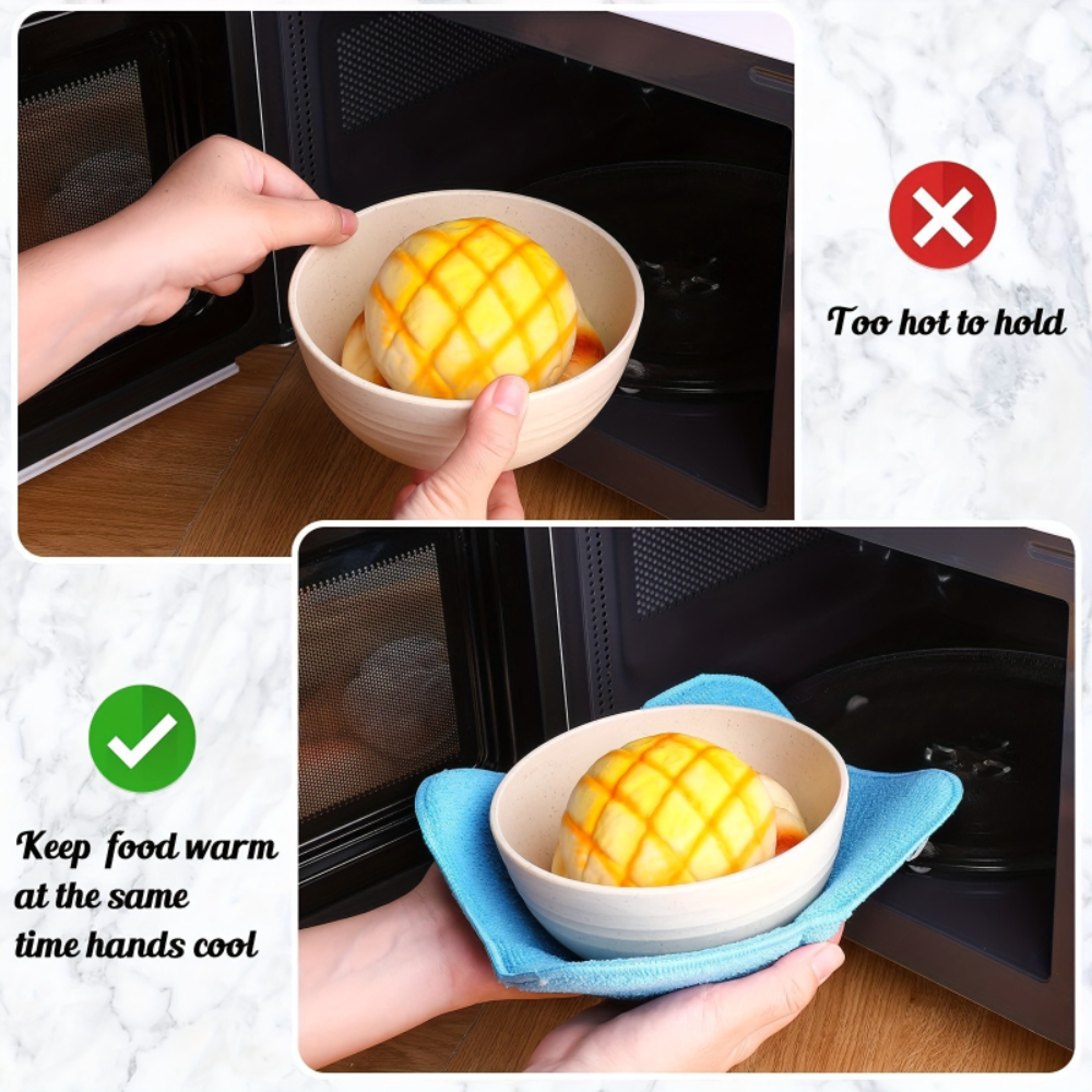 Microwave Bowl Cozy Heat Resistant Insulated Holder For Bowls And Plates 2