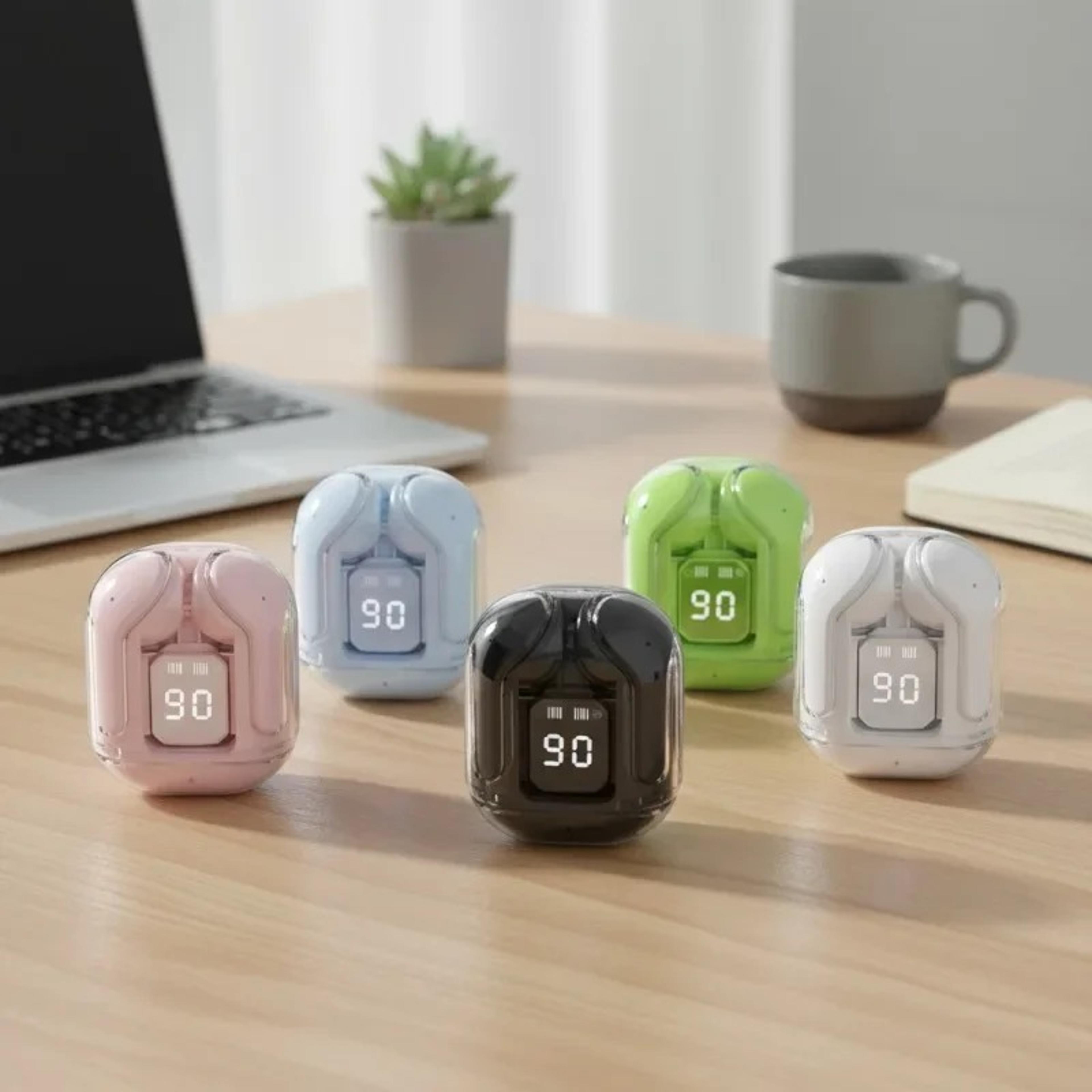 Transparent Wireless Bluetooth Earbuds With ENC Noise Reduction And Digital Display 2