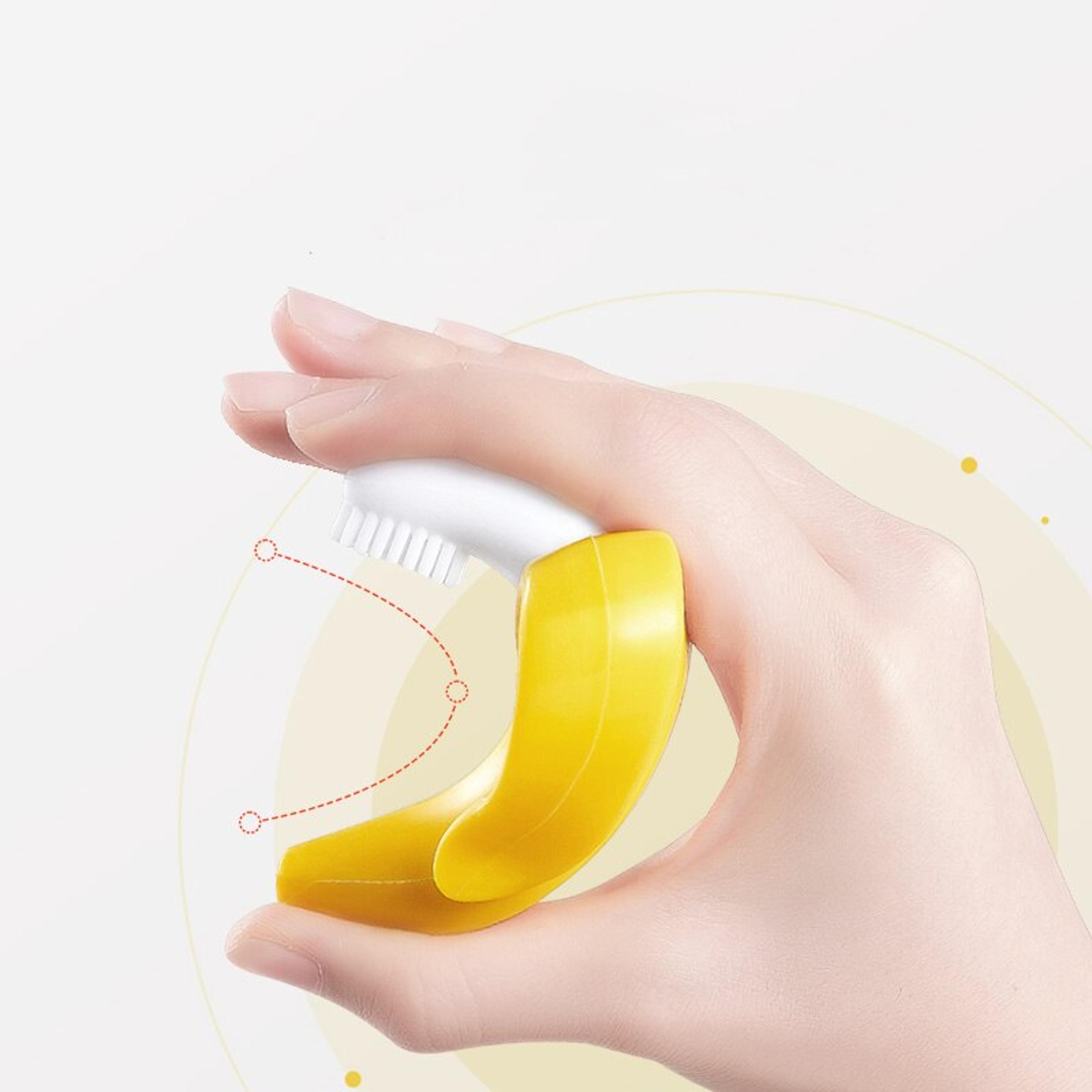 Banana Silicone Baby Teether Training Toothbrush For Safe Teething Relief 3