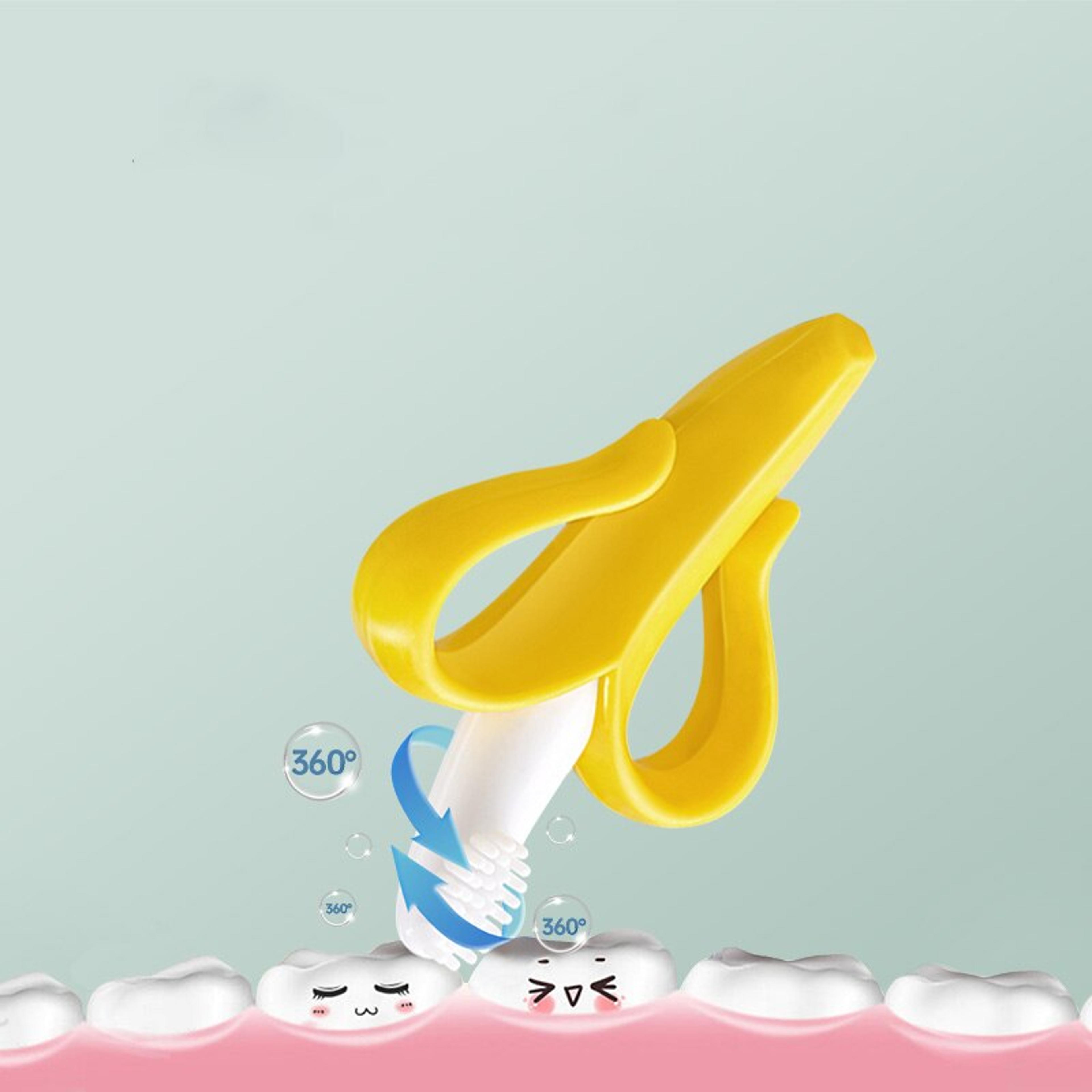 Banana Silicone Baby Teether Training Toothbrush For Safe Teething Relief 4