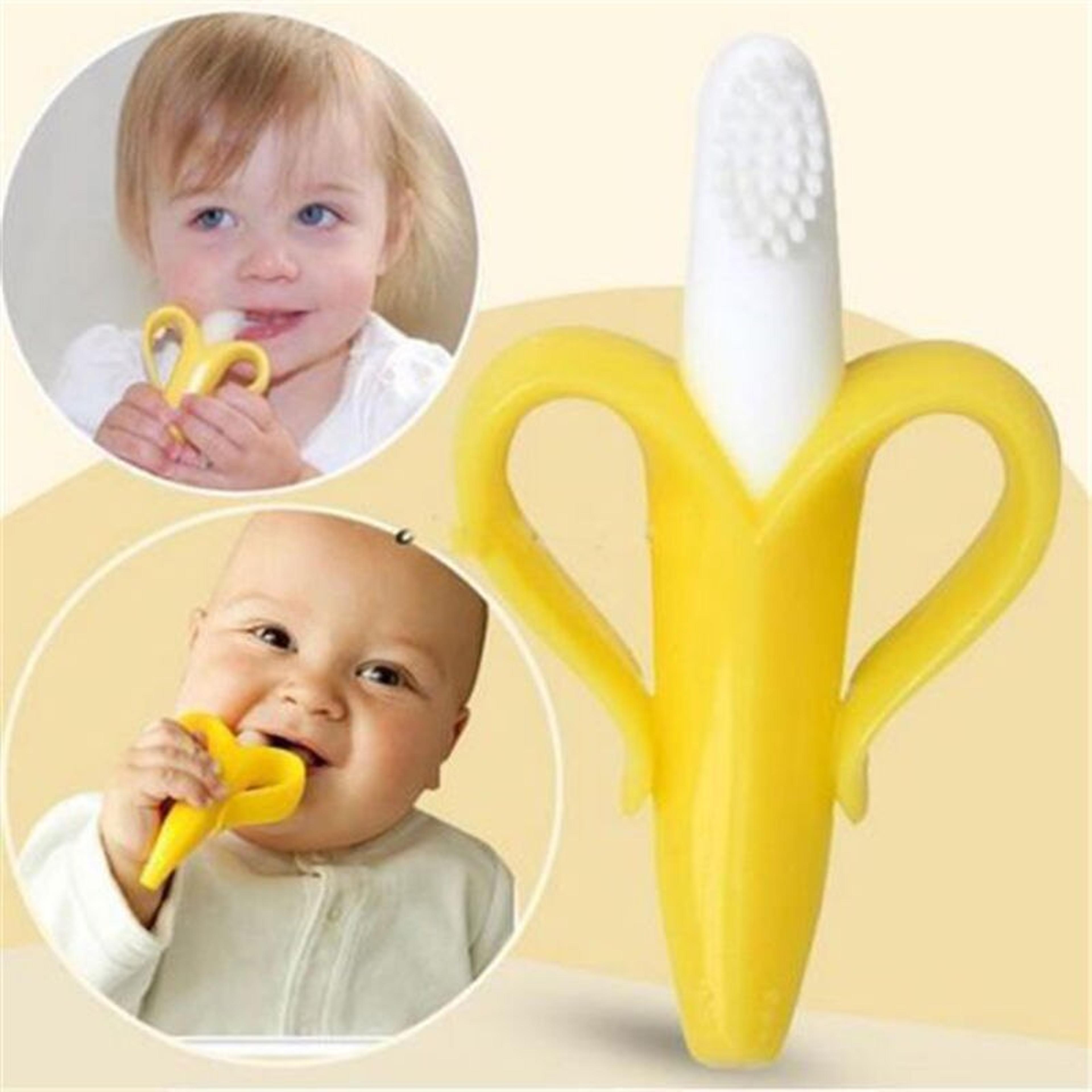 Banana Silicone Baby Teether Training Toothbrush For Safe Teething Relief 5