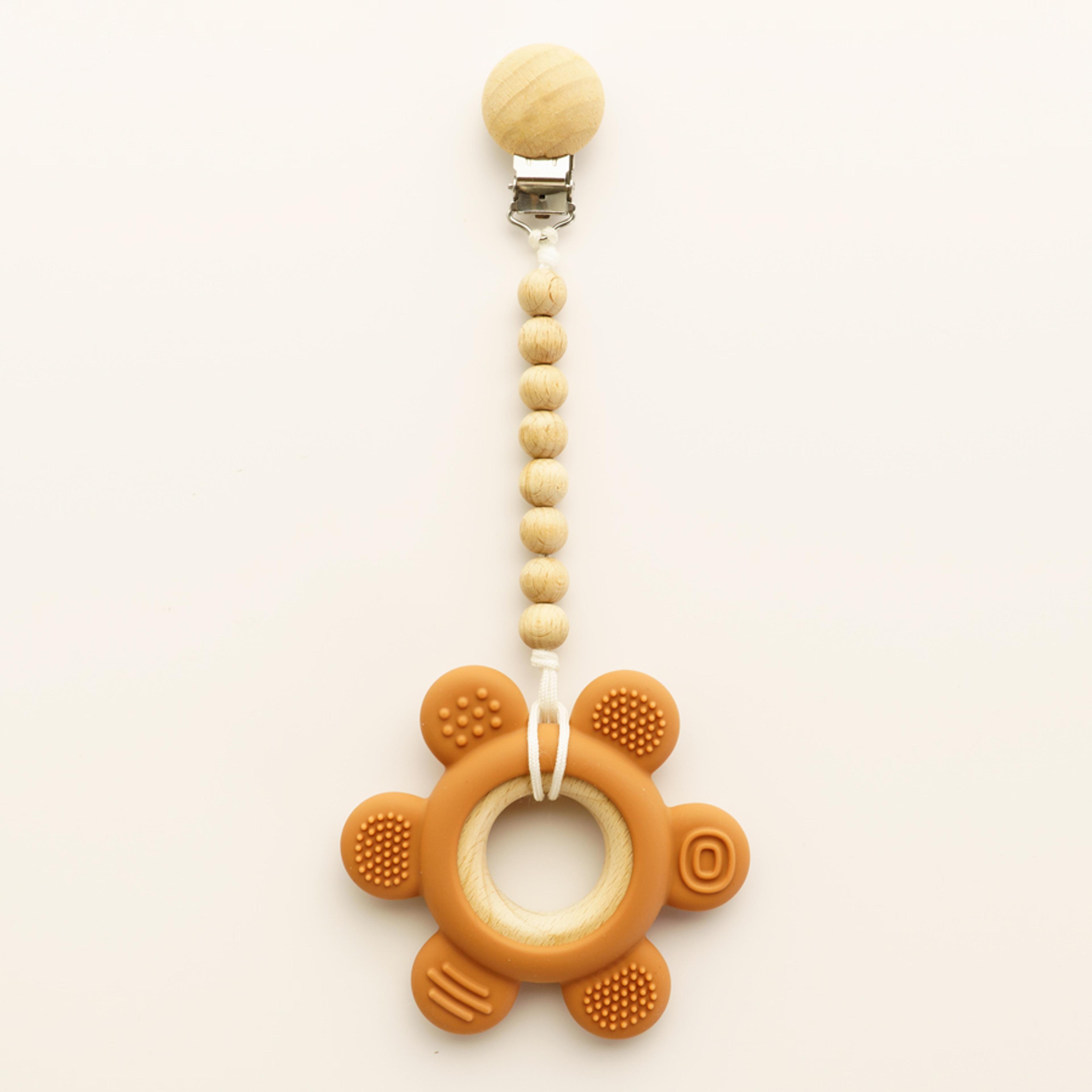 Baby Silicone Teether Necklace Rudder Shape Sensory Chew Toy 2