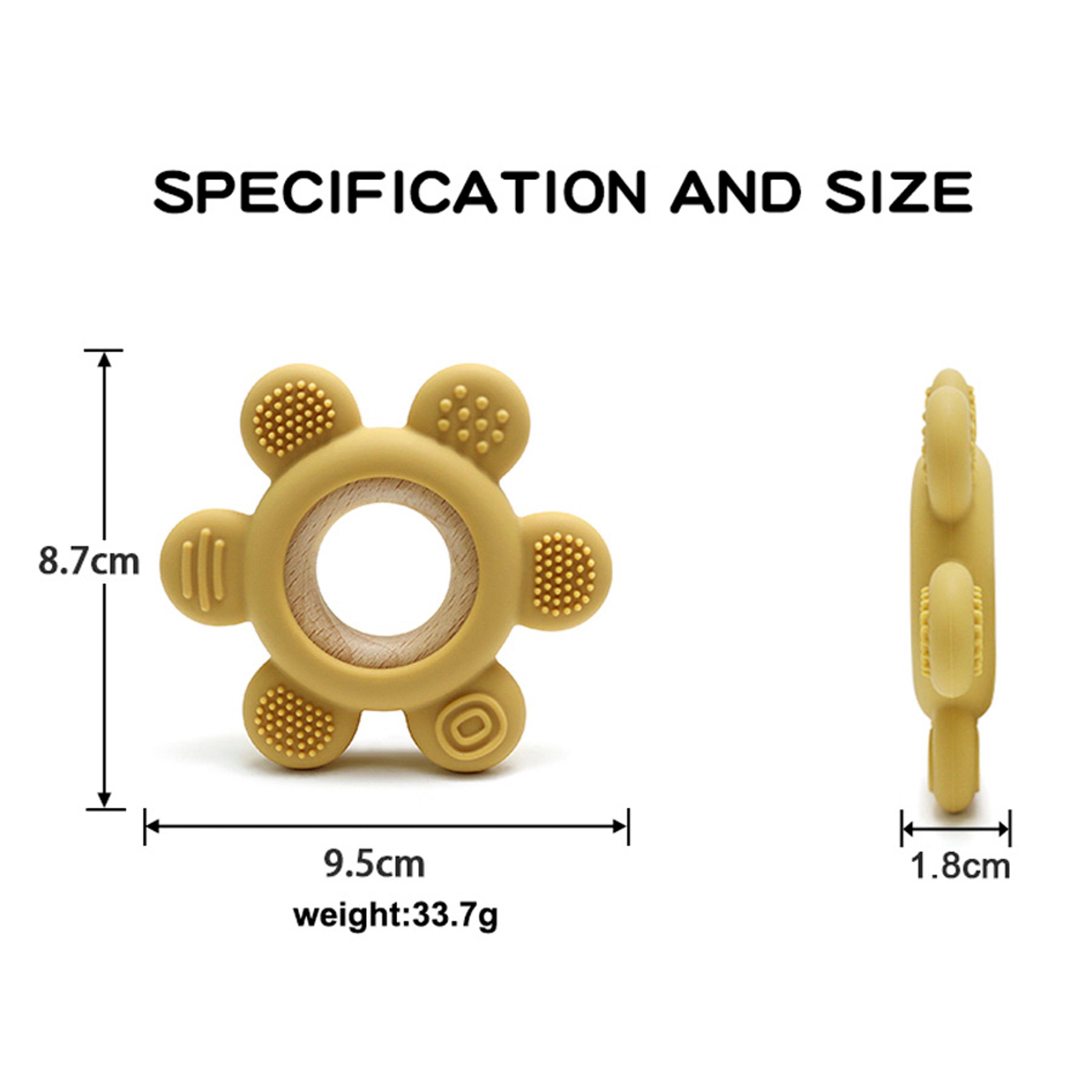 Baby Silicone Teether Necklace Rudder Shape Sensory Chew Toy 3