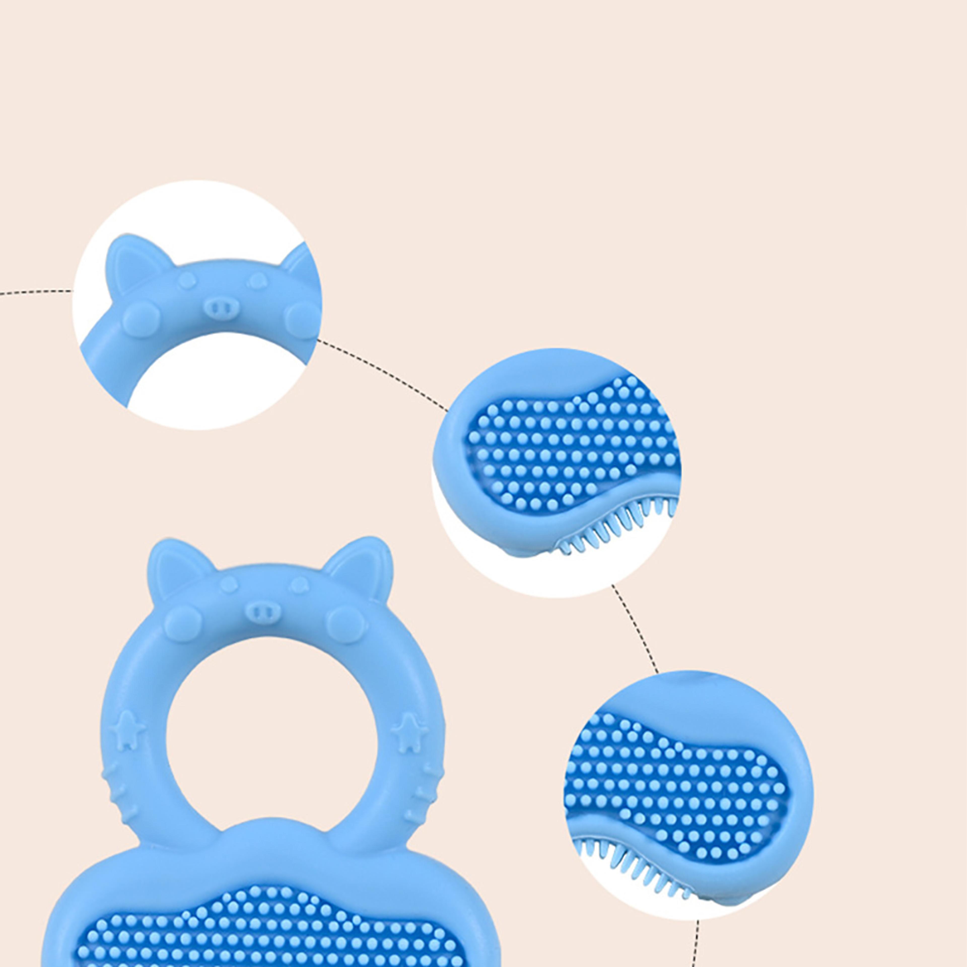 Cute Silicone Baby Teether Ring Animal Shape Soothing Teething Toy 3