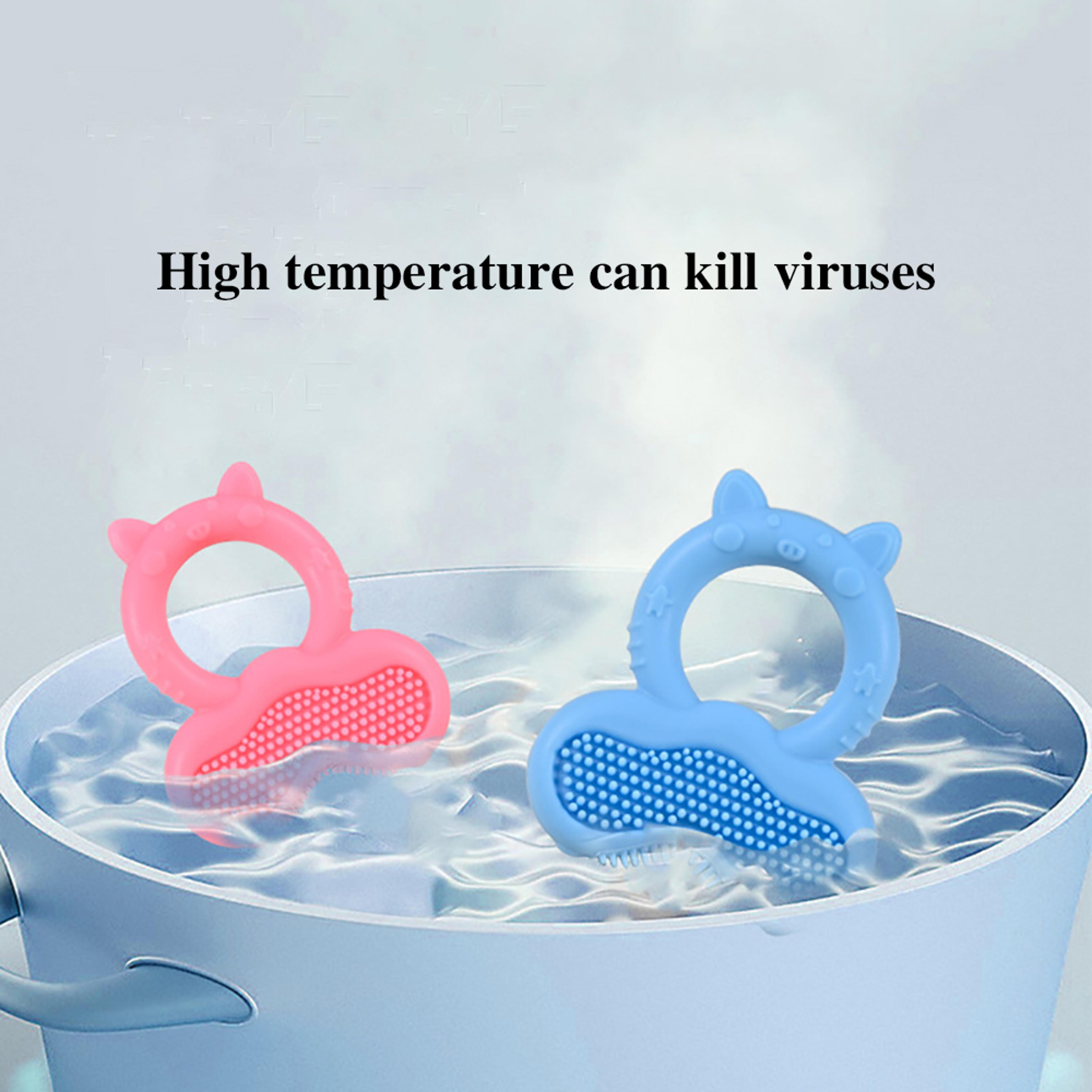 Cute Silicone Baby Teether Ring Animal Shape Soothing Teething Toy 5