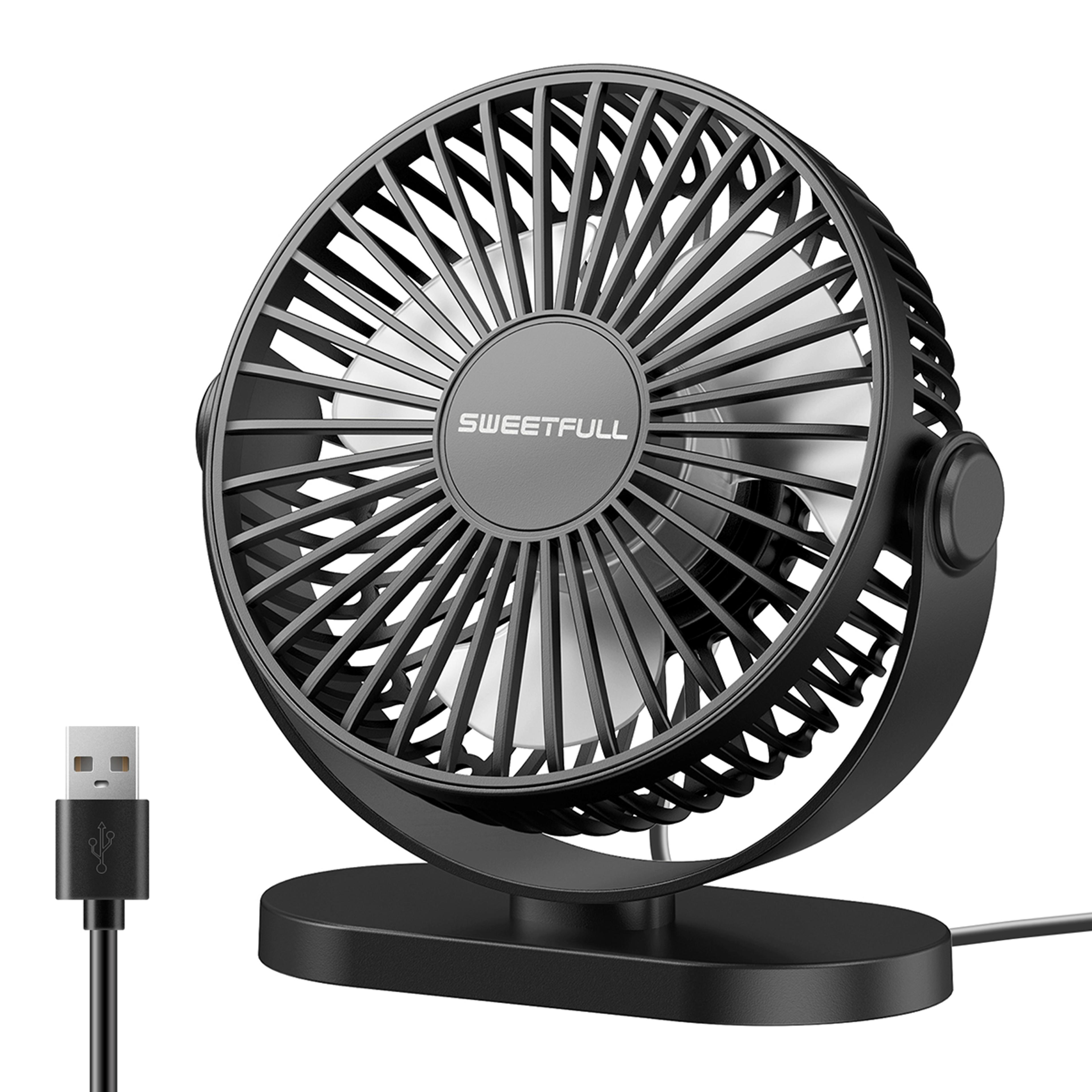Portable USB Mini Fan Desktop Wall Mounted Quiet Air Circulator With Speed Cooling 5