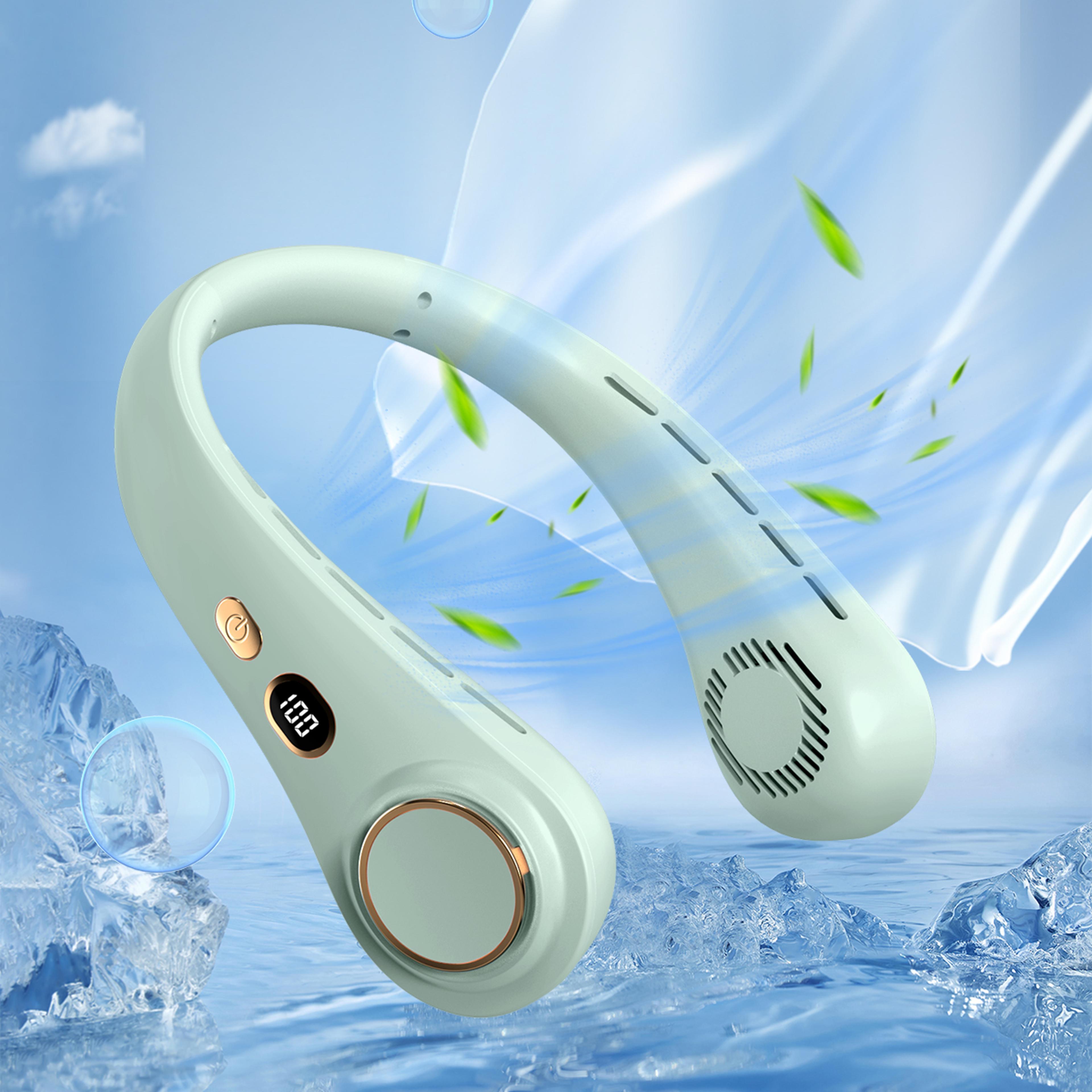 Hands Free Neck Fan Portable Bladeless Cooling Fan With 5 Speeds USB Rechargeable Design 7