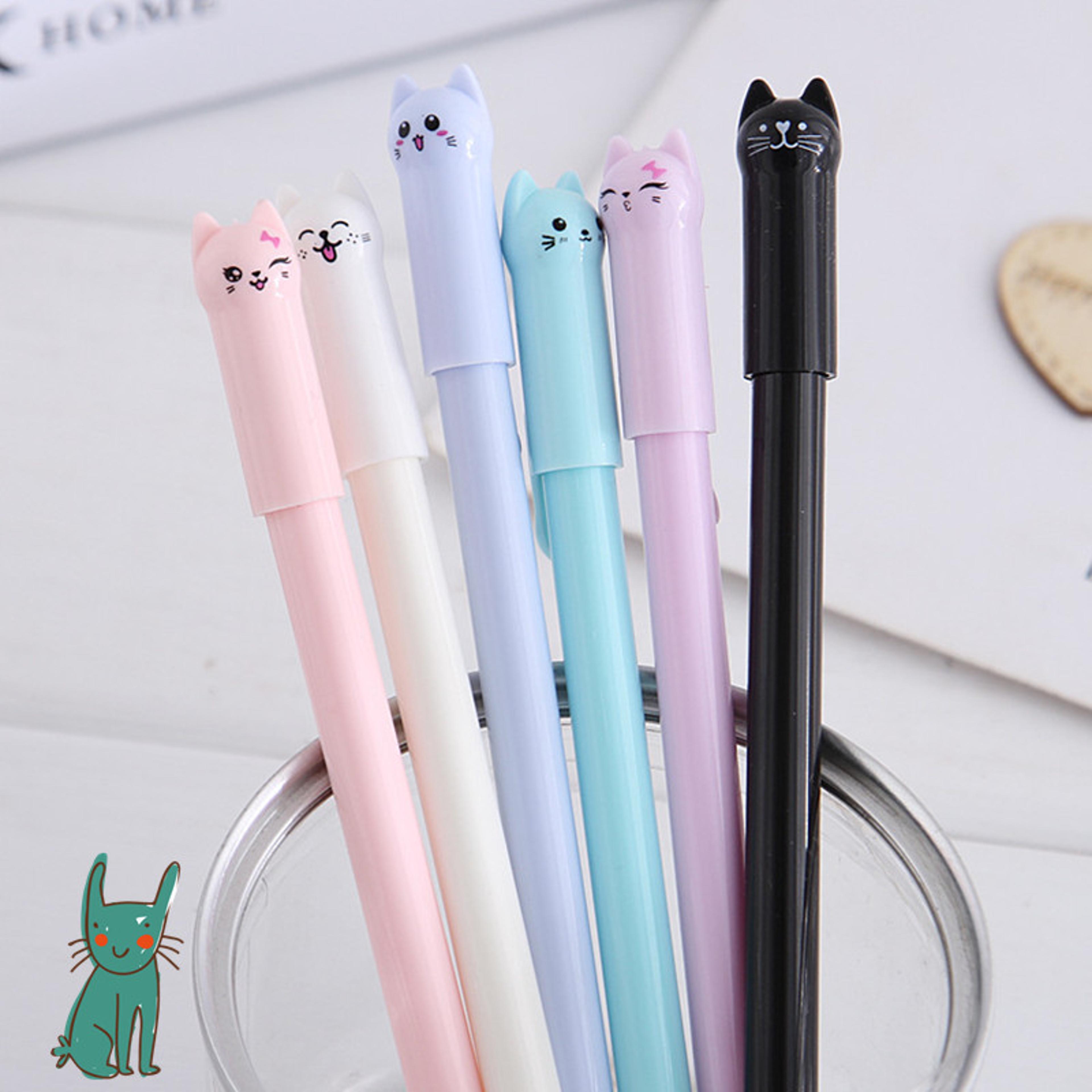 cute kitten gel pens set of fun school supplies for kids party gifts