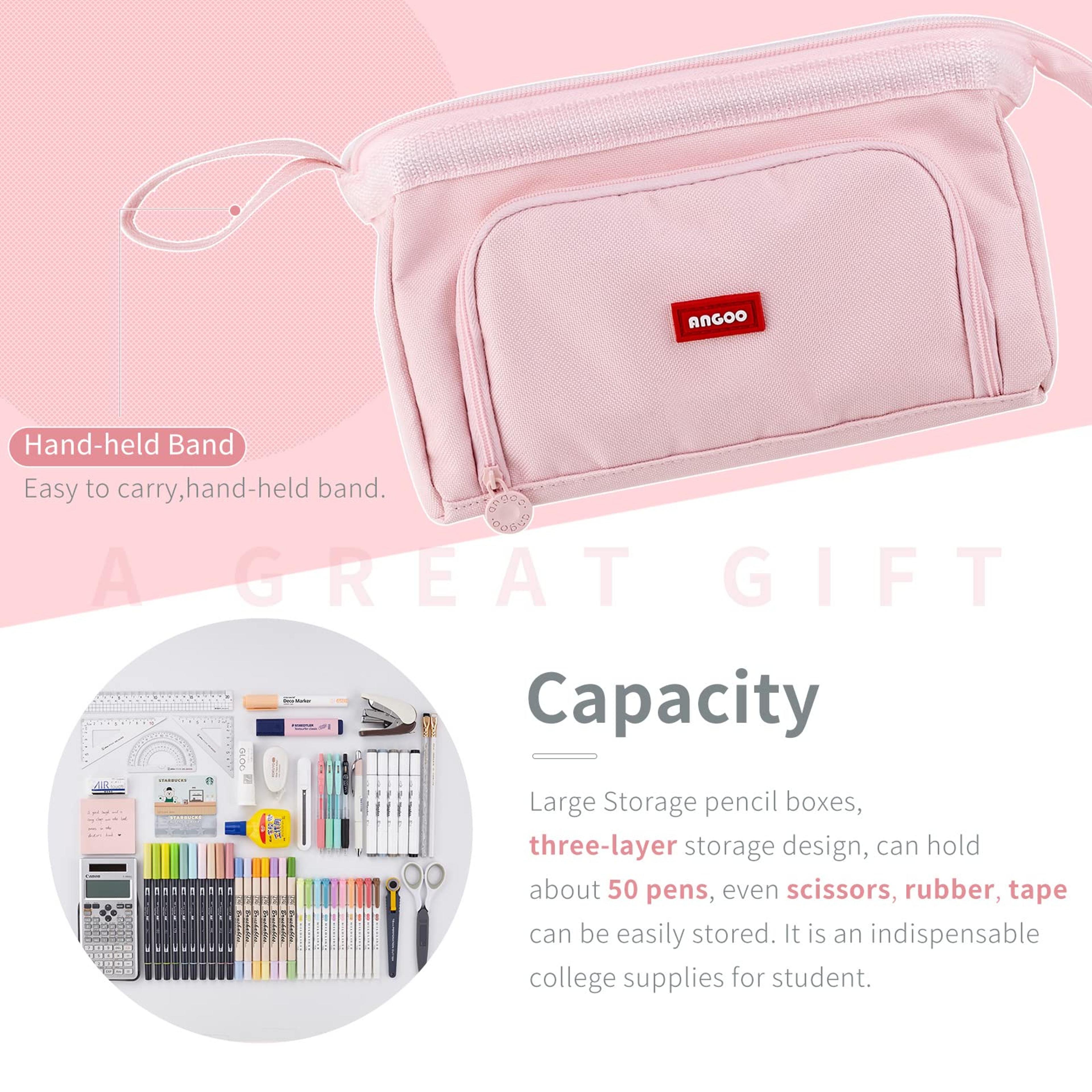 Large Capacity Pencil Case Organizer With Multiple Compartments For Students And Office 2