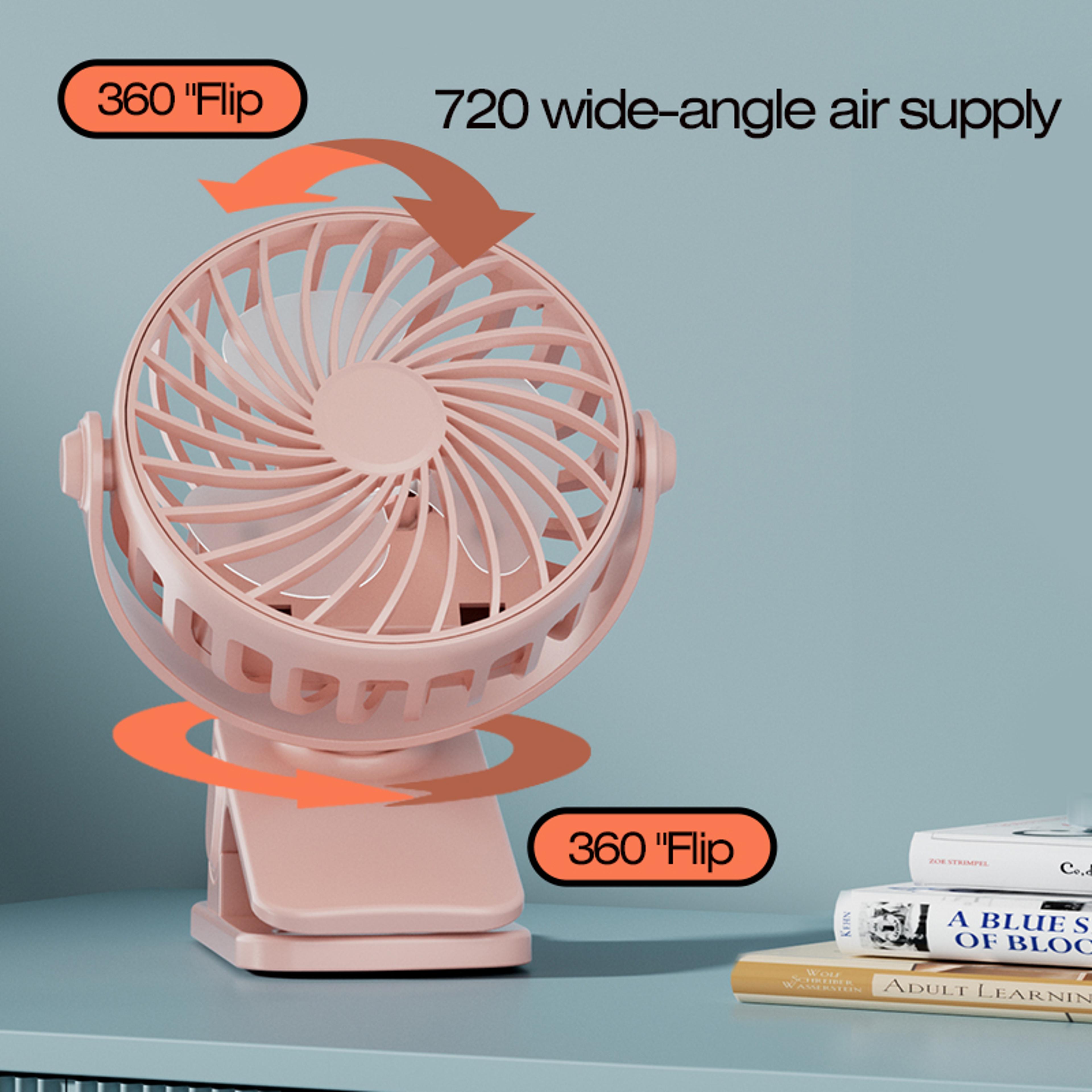 Portable Rechargeable Clip Fan Rotatable Hanging Fan With Night Light For Camping And Outdoor Use 3