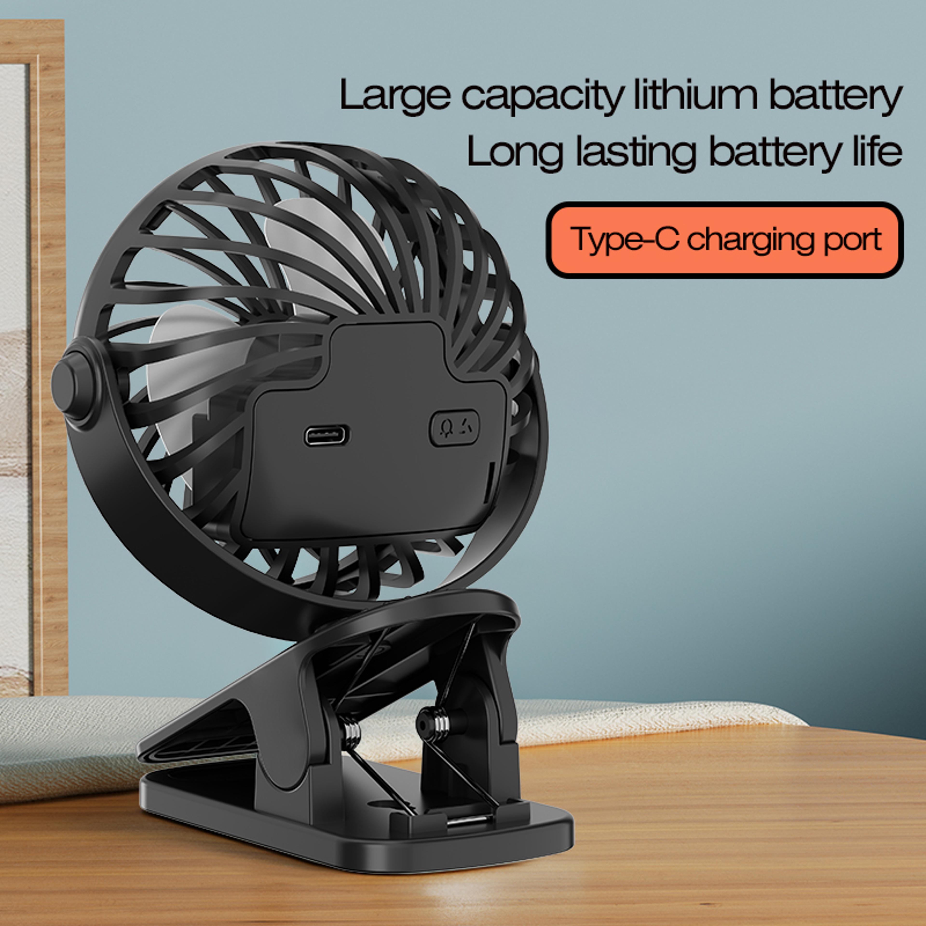Portable Rechargeable Clip Fan Rotatable Hanging Fan With Night Light For Camping And Outdoor Use 4