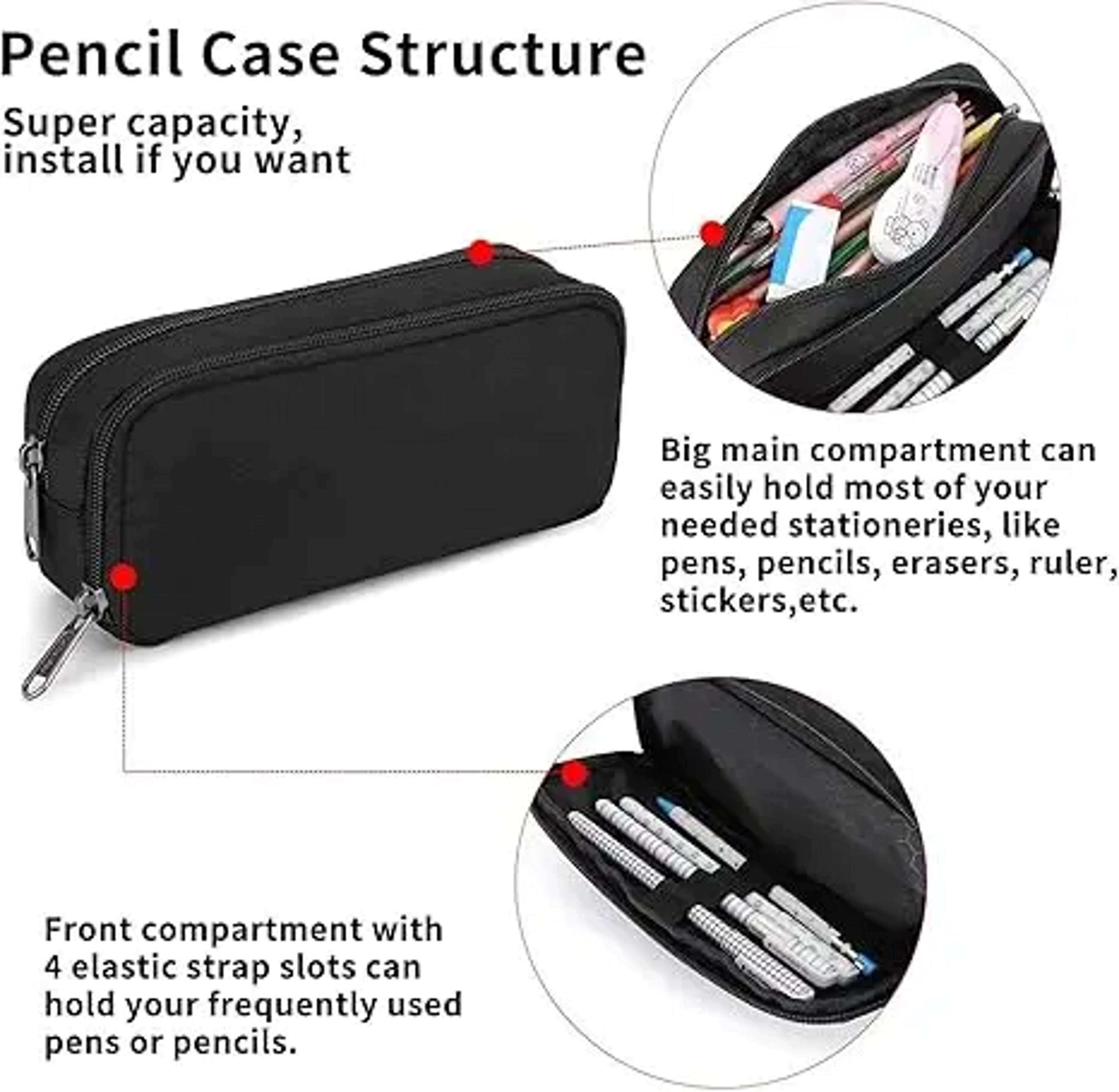 Large Capacity Pencil Case Multifunctional Pencil Pouch School Office Stationery Organizer 2