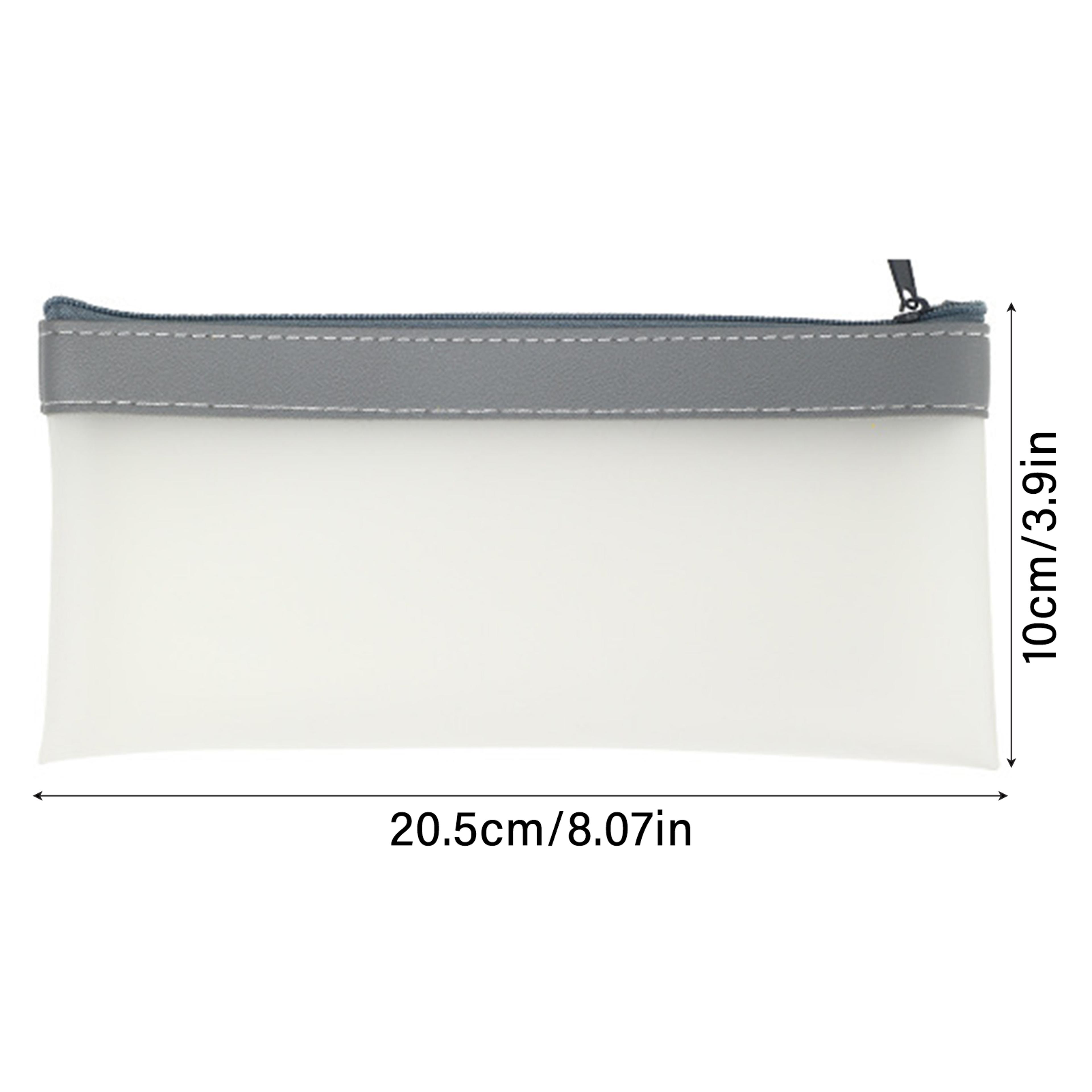 Transparent Frosted Pencil Case Large Capacity Stationery Organizer For School Office And Students 5