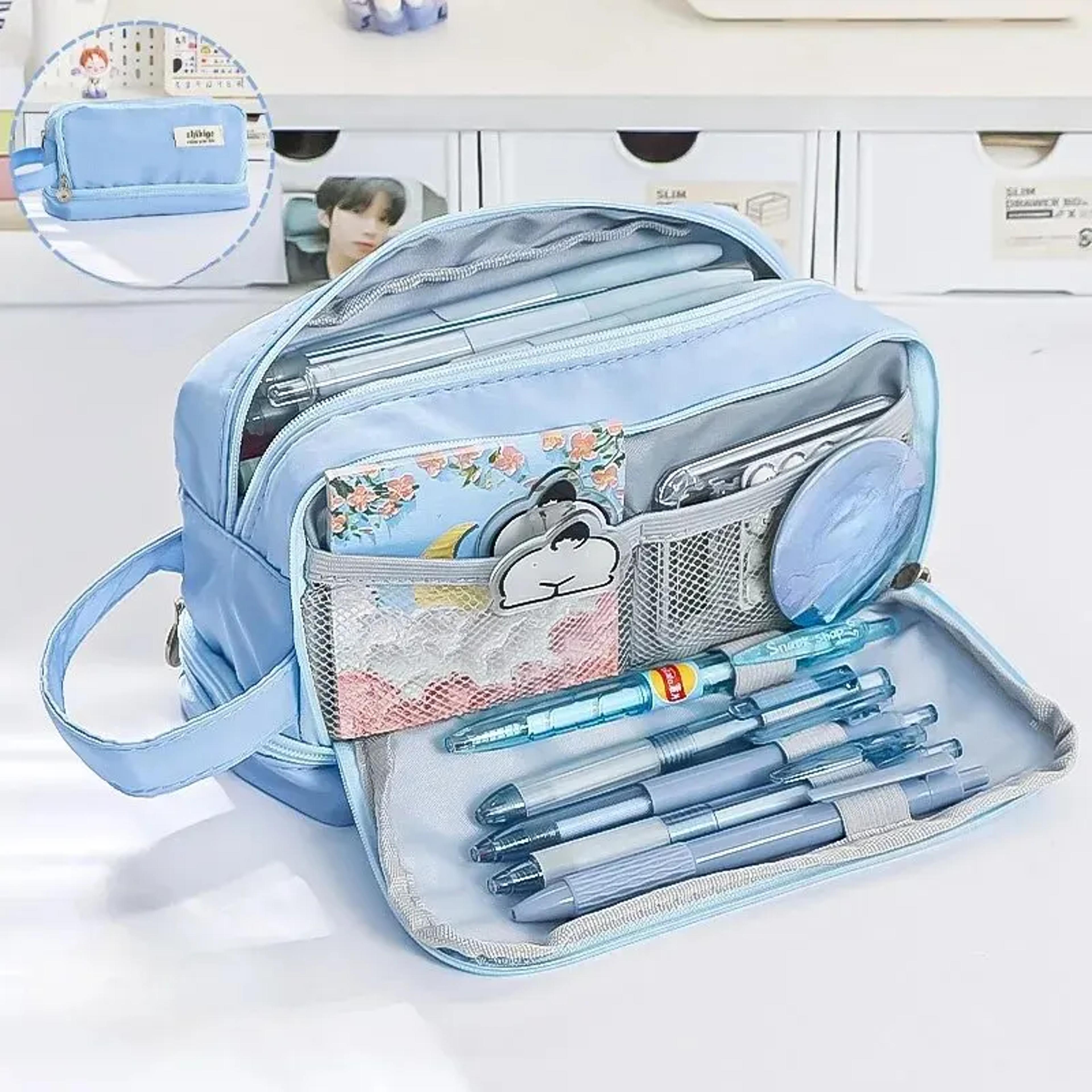 Cute Large Capacity Pencil Case For School Students Multi Functional Pen Storage Bag 5