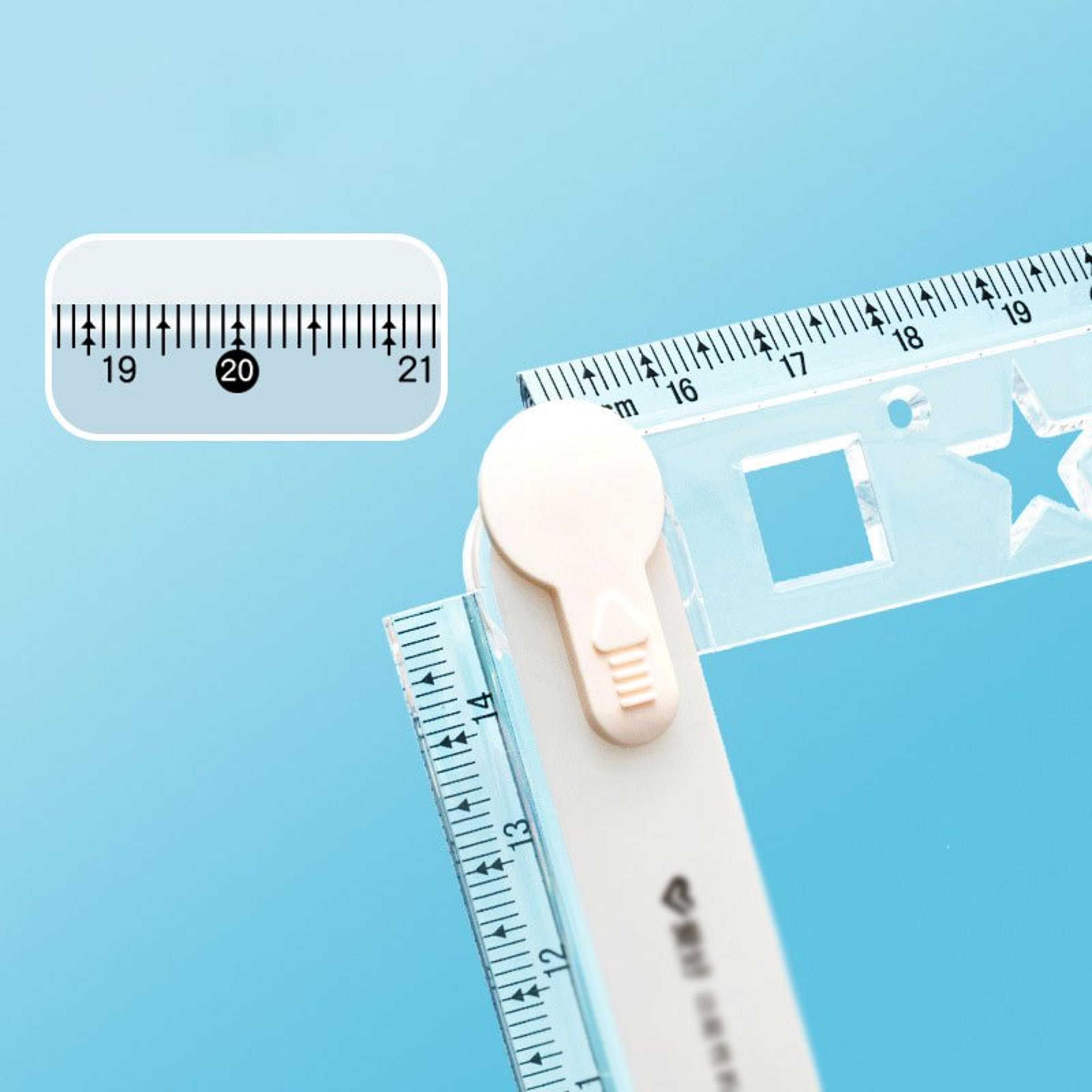 Multifunctional Folding Ruler Portable Geometry Tool For School Drawing And Measuring 2