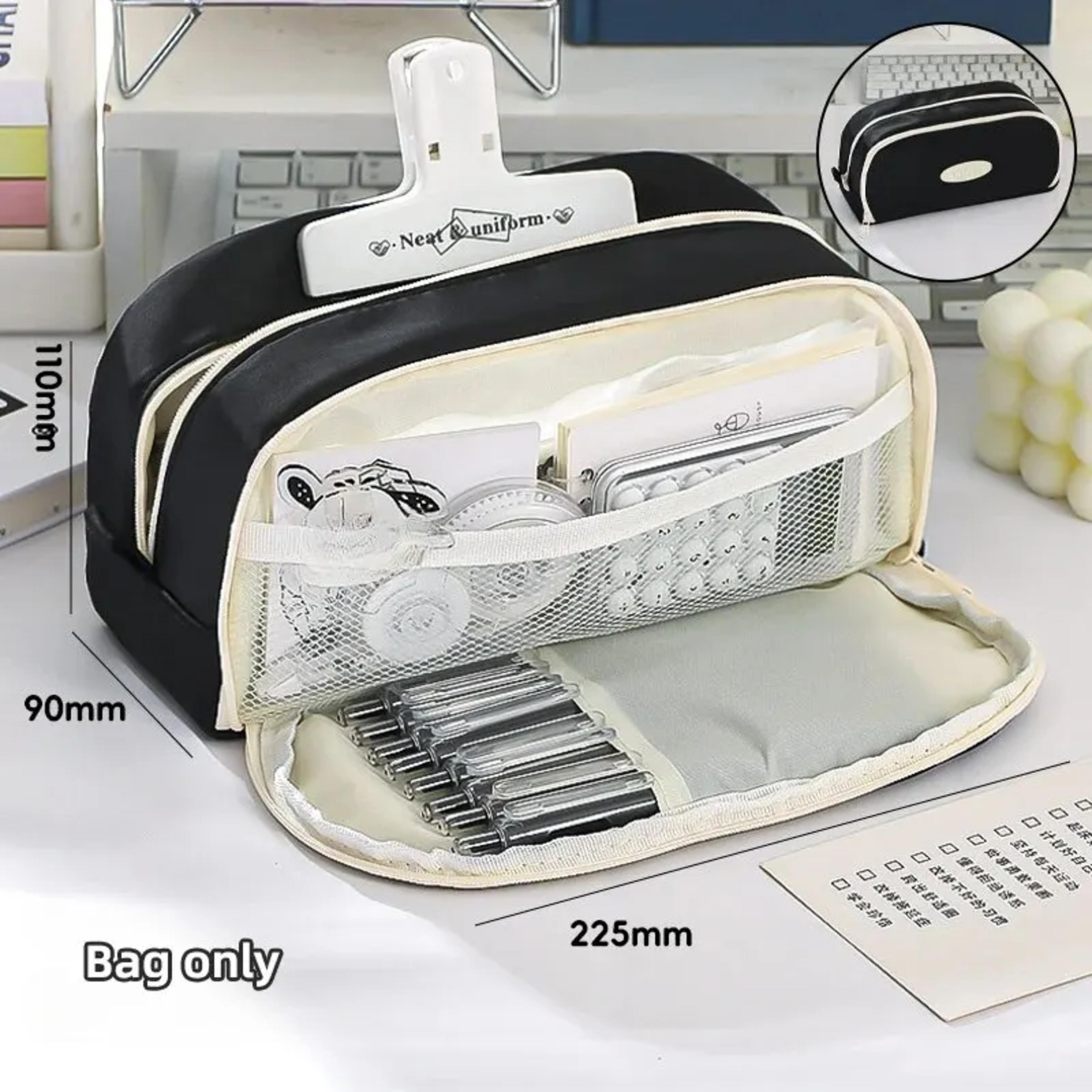 Large Capacity Pencil Case With Multiple Compartments For Organized School Stationery Storage 7