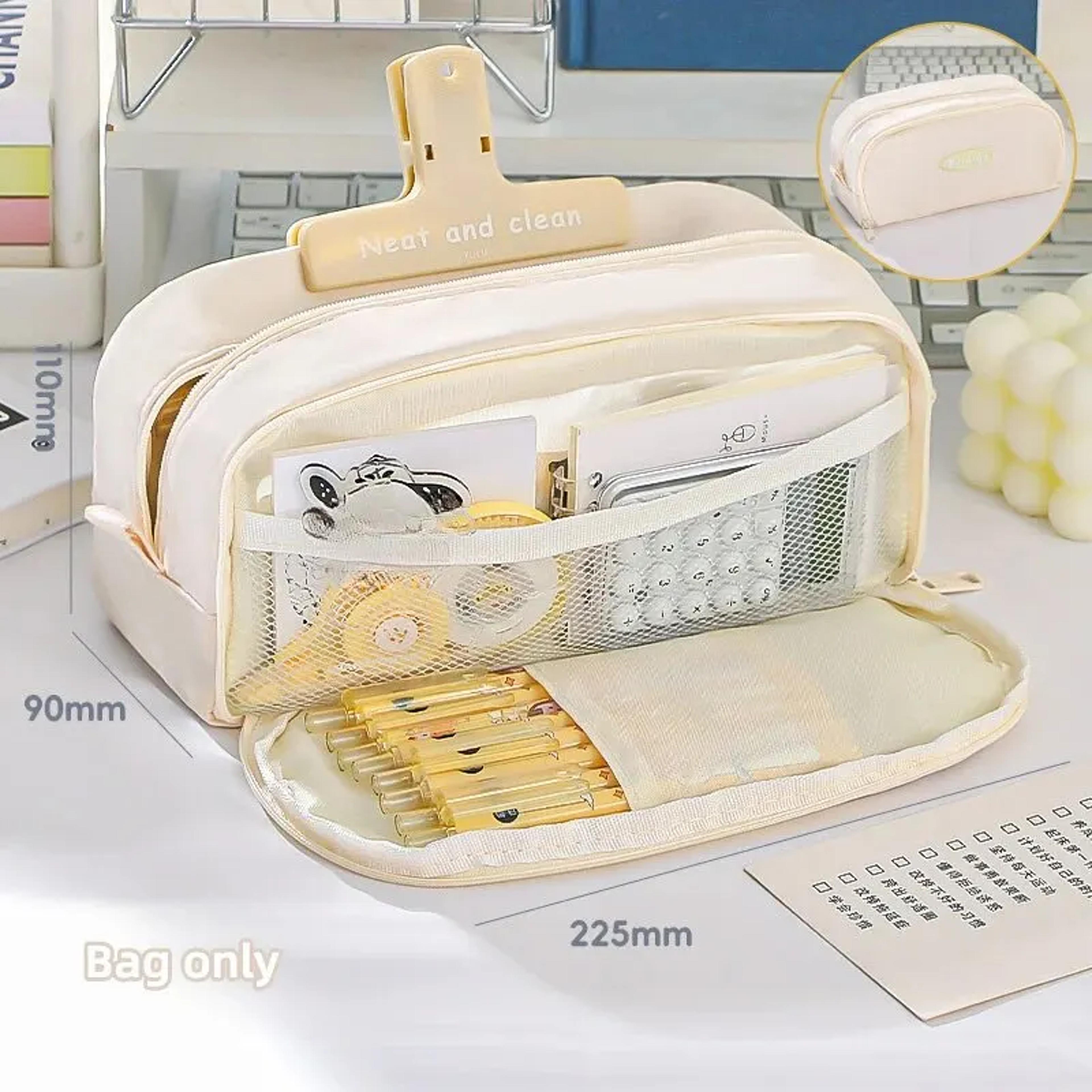Large Capacity Pencil Case With Multiple Compartments For Organized School Stationery Storage 6