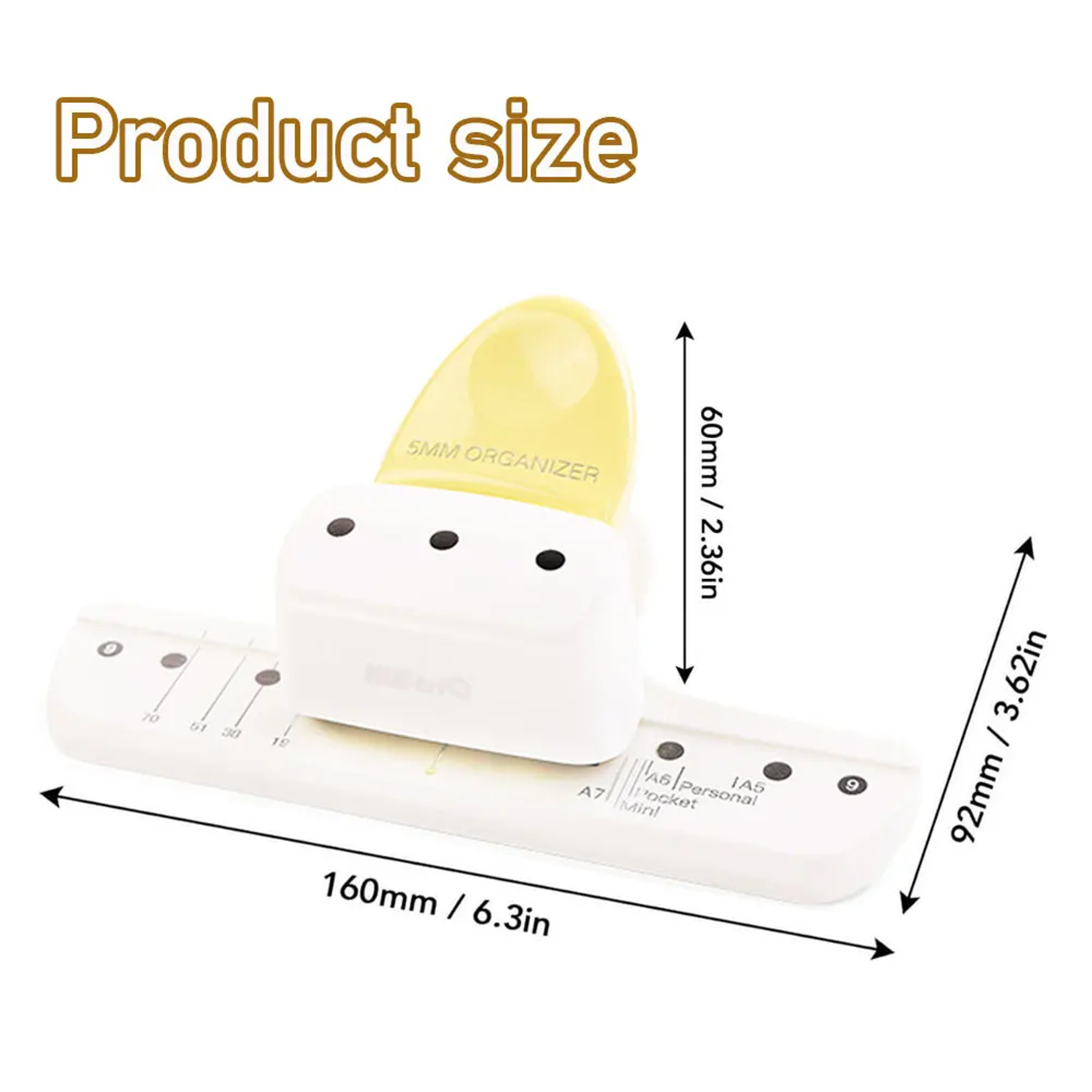 Adjustable Hole Paper Puncher For Planner Notebook Scrapbook Sheets 5