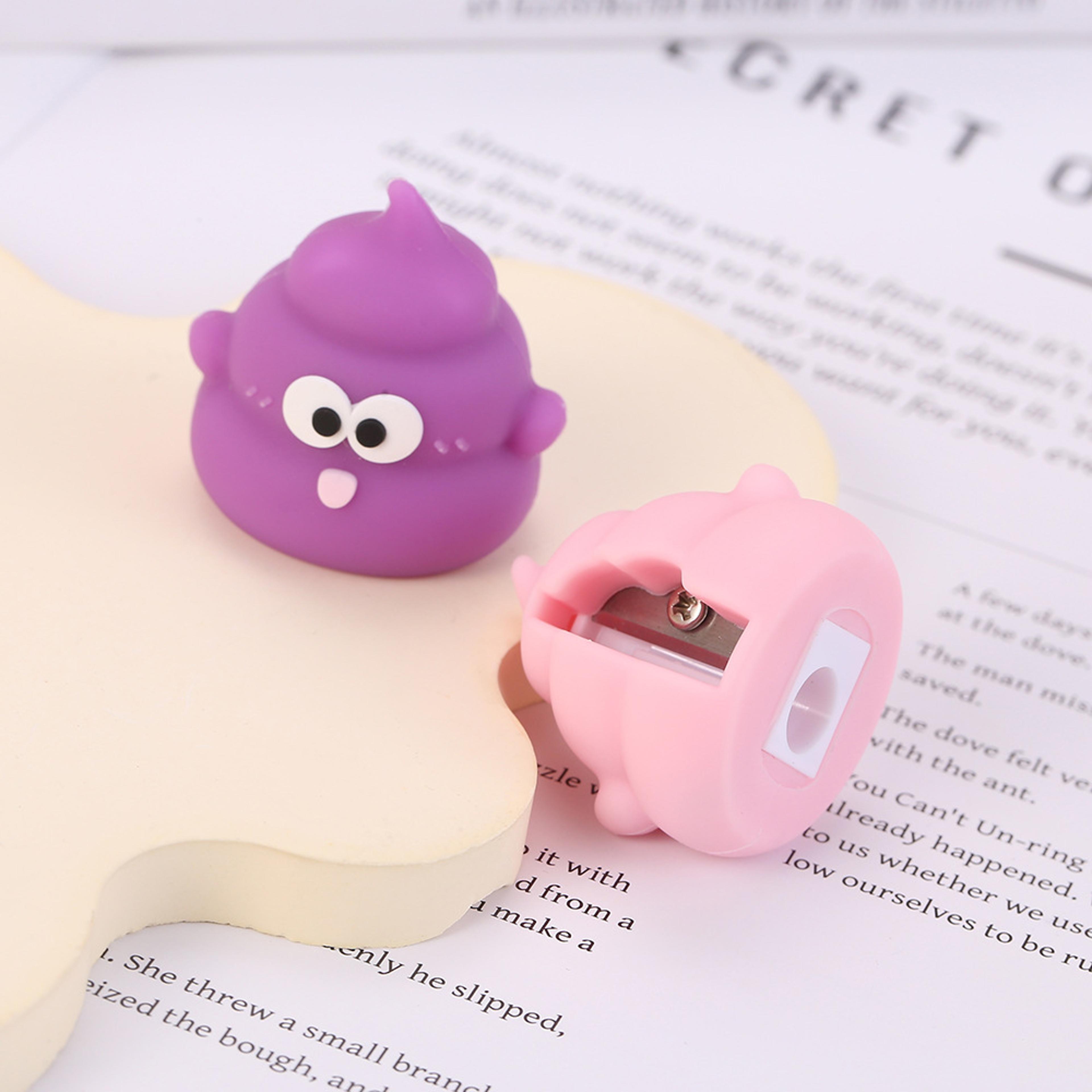 Cute Poop Pencil Sharpener For Kids Mini Creative School Supply Gift 2