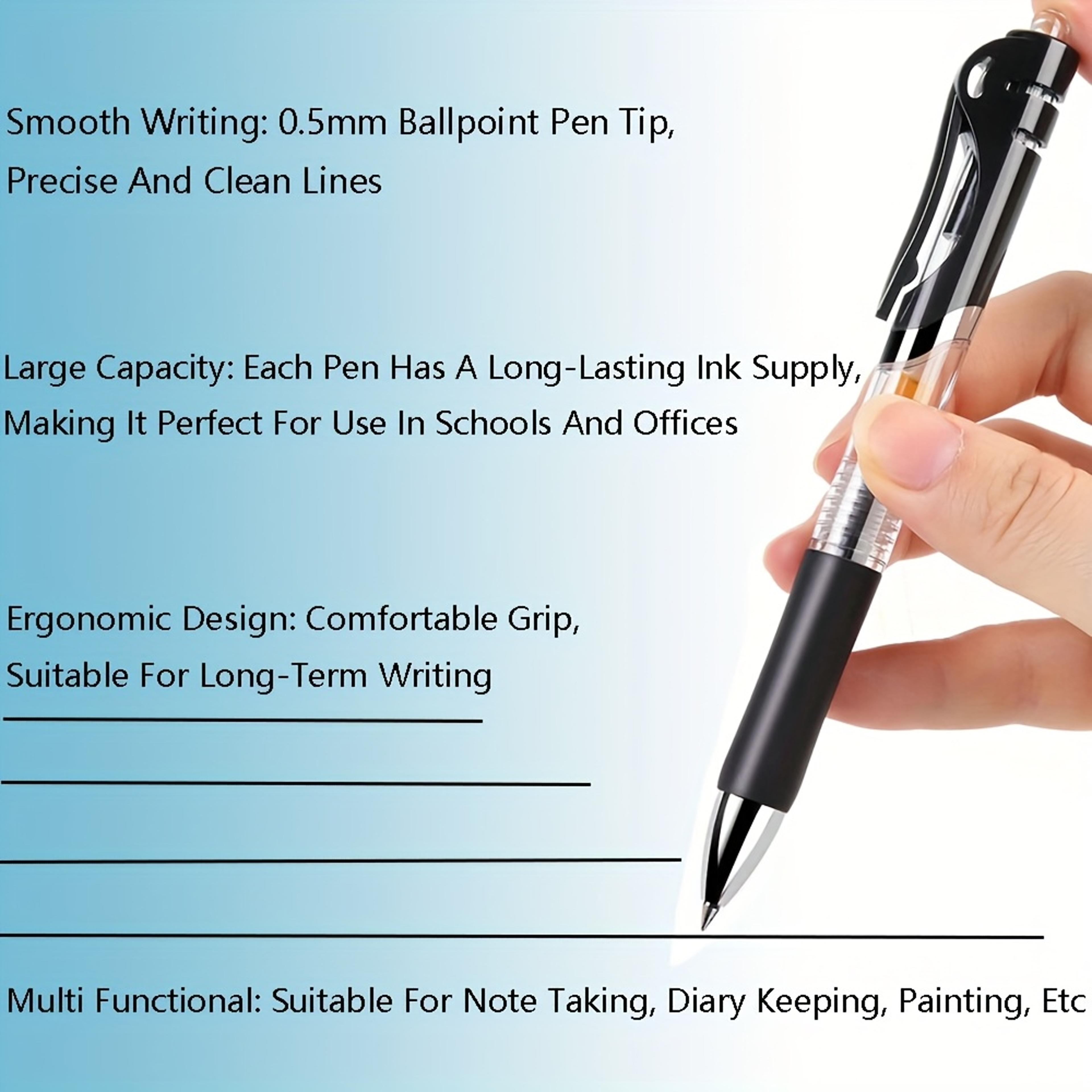 Ten Piece Retractable Gel Pens For Smooth Writing 3