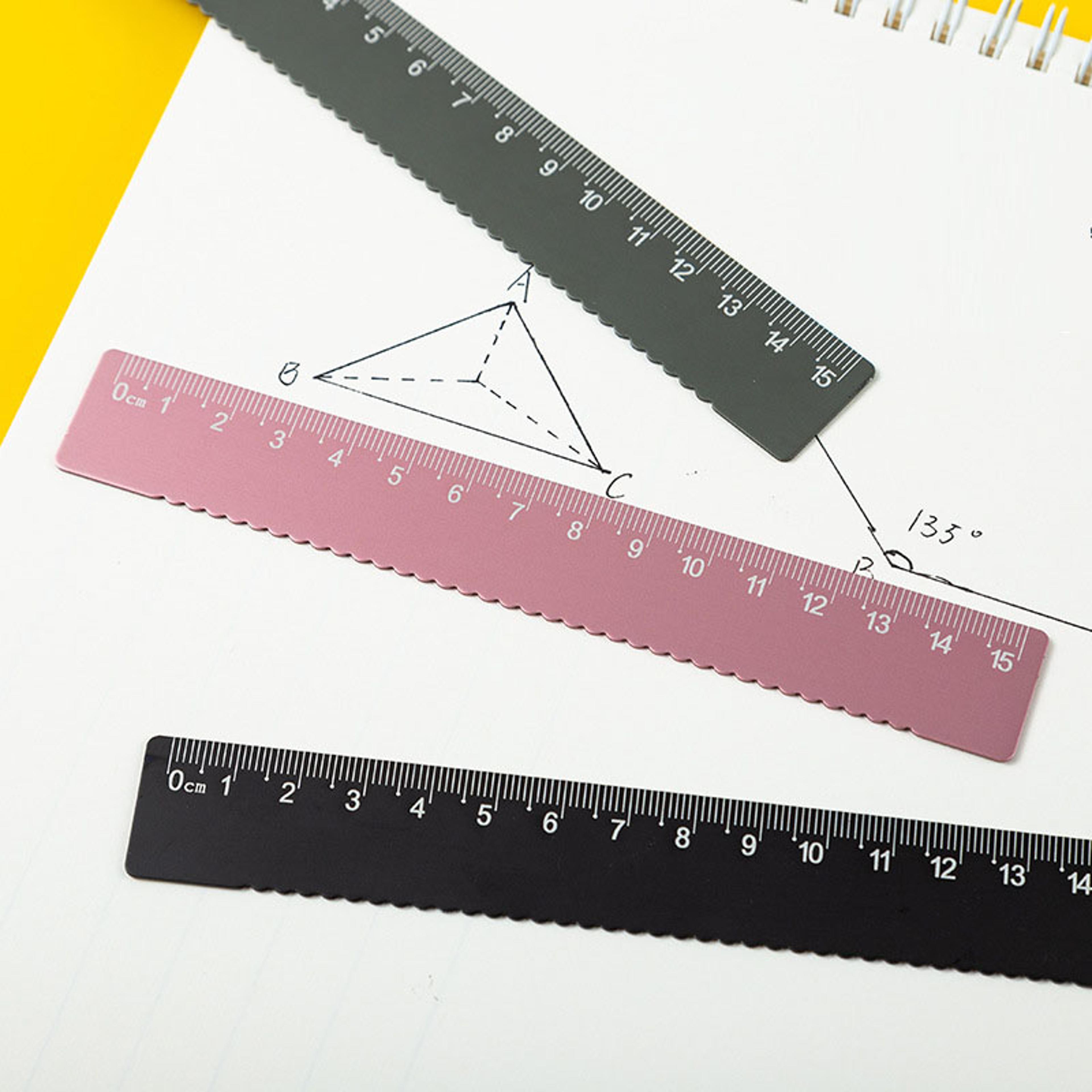 Wavy Edge Aluminum Ruler For Measuring And Creative Drawing 1