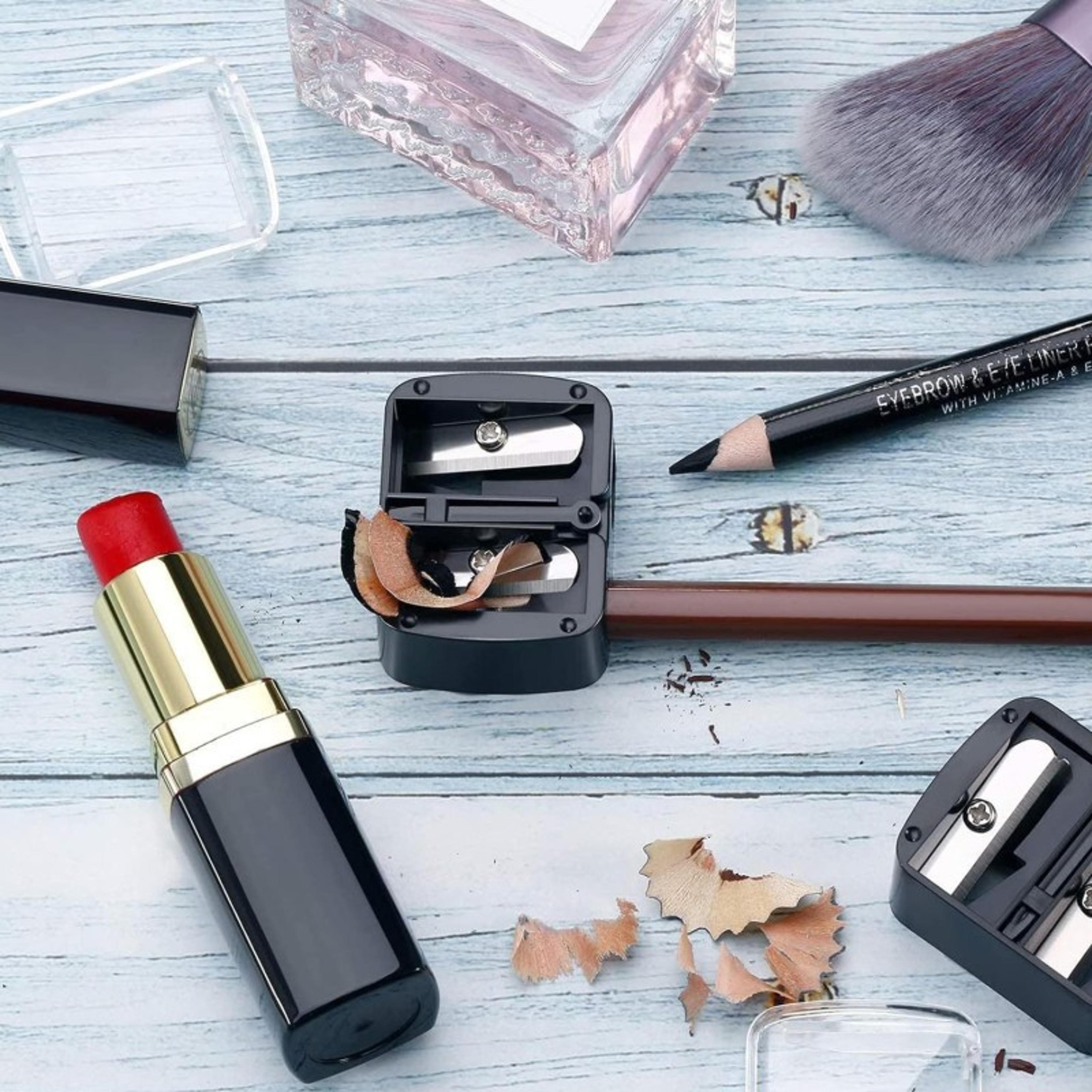 Precision Double Hole Eyeliner Pencil Sharpener Cosmetic Makeup Tool 1