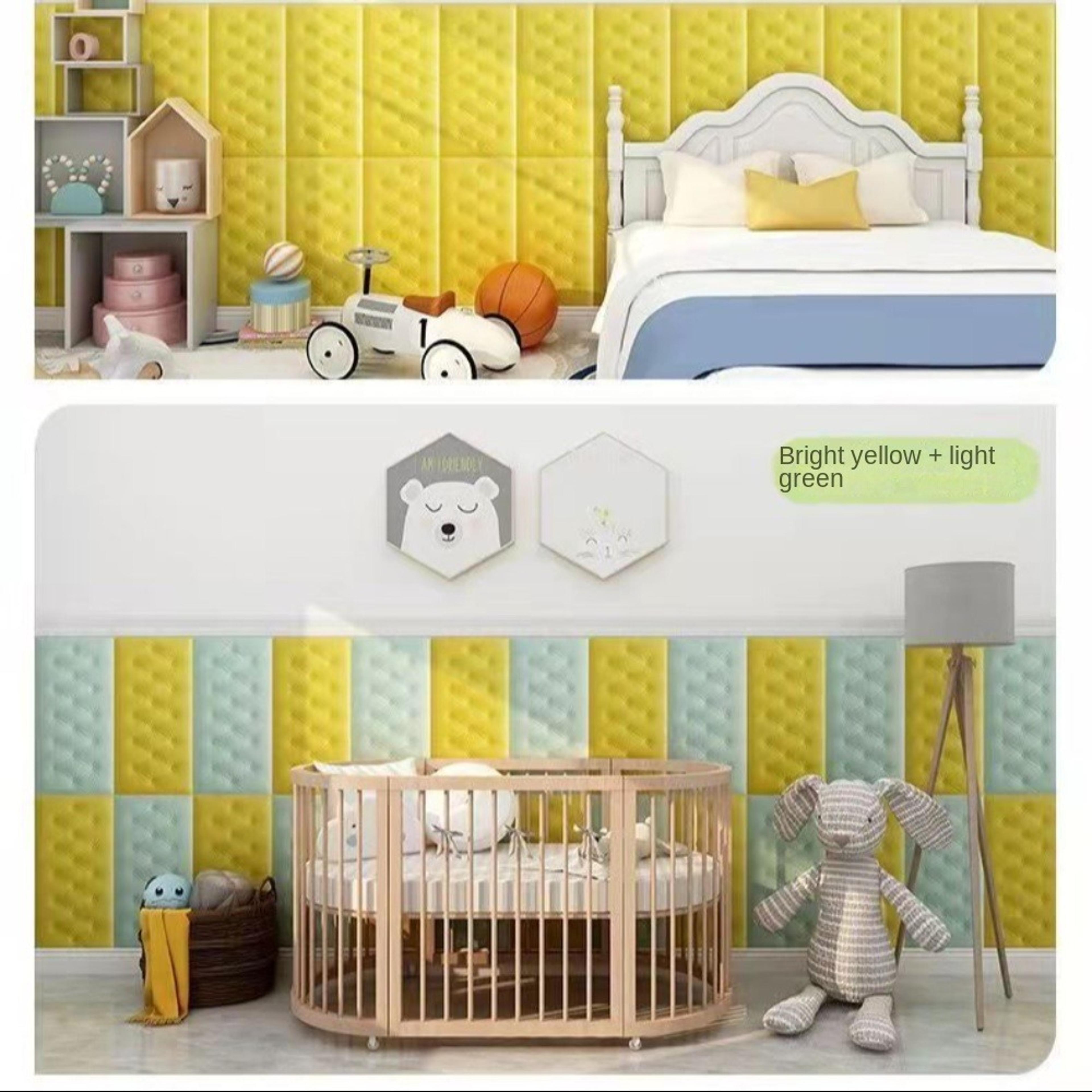 Soft Cushion Wall Stickers Self Adhesive Anti Collision Wallpaper For Kids Bedroom Decor 1