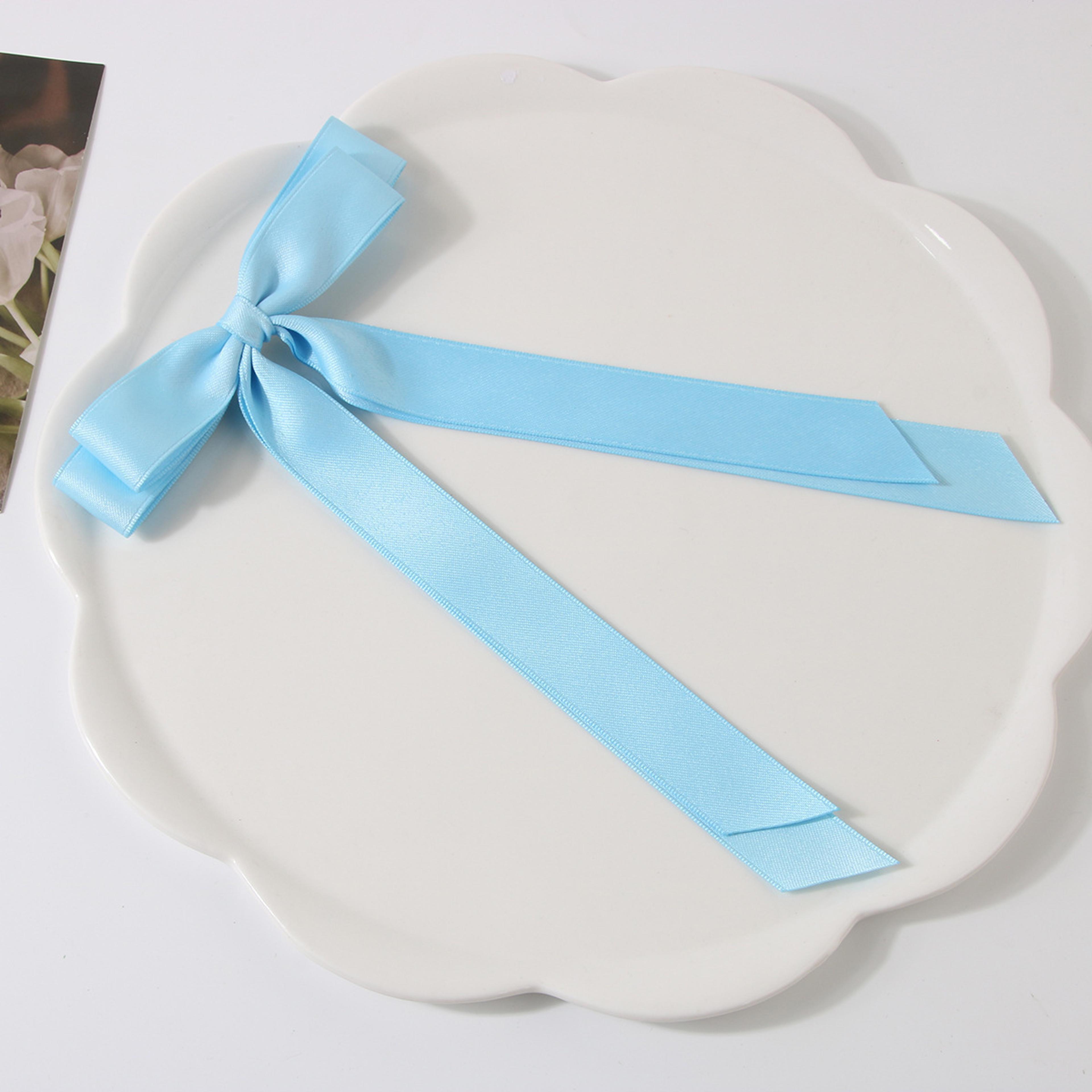 Korean Sweet Bow Hair Clip Long Ribbon Duckbill Clip Elegant Hair Accessory 9